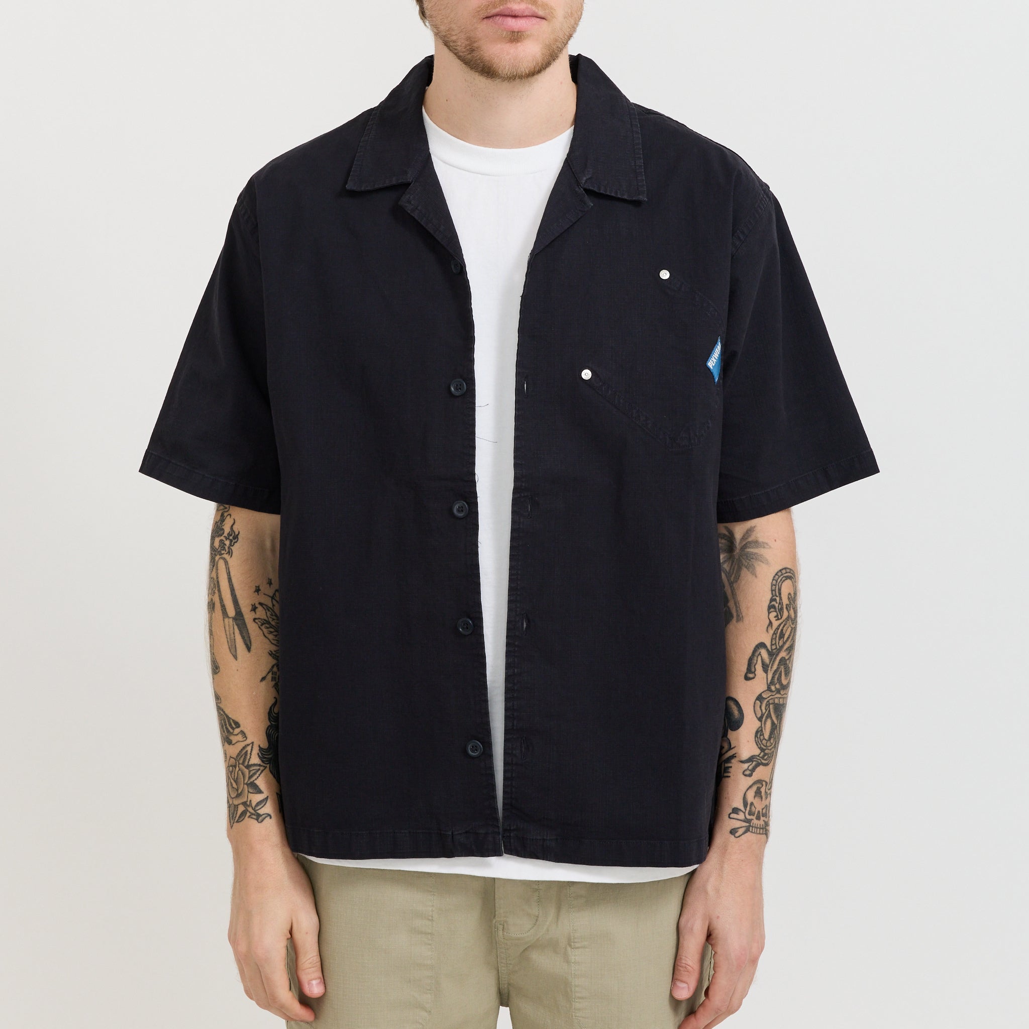 Tradesman Shirt Blue Black Ripstop