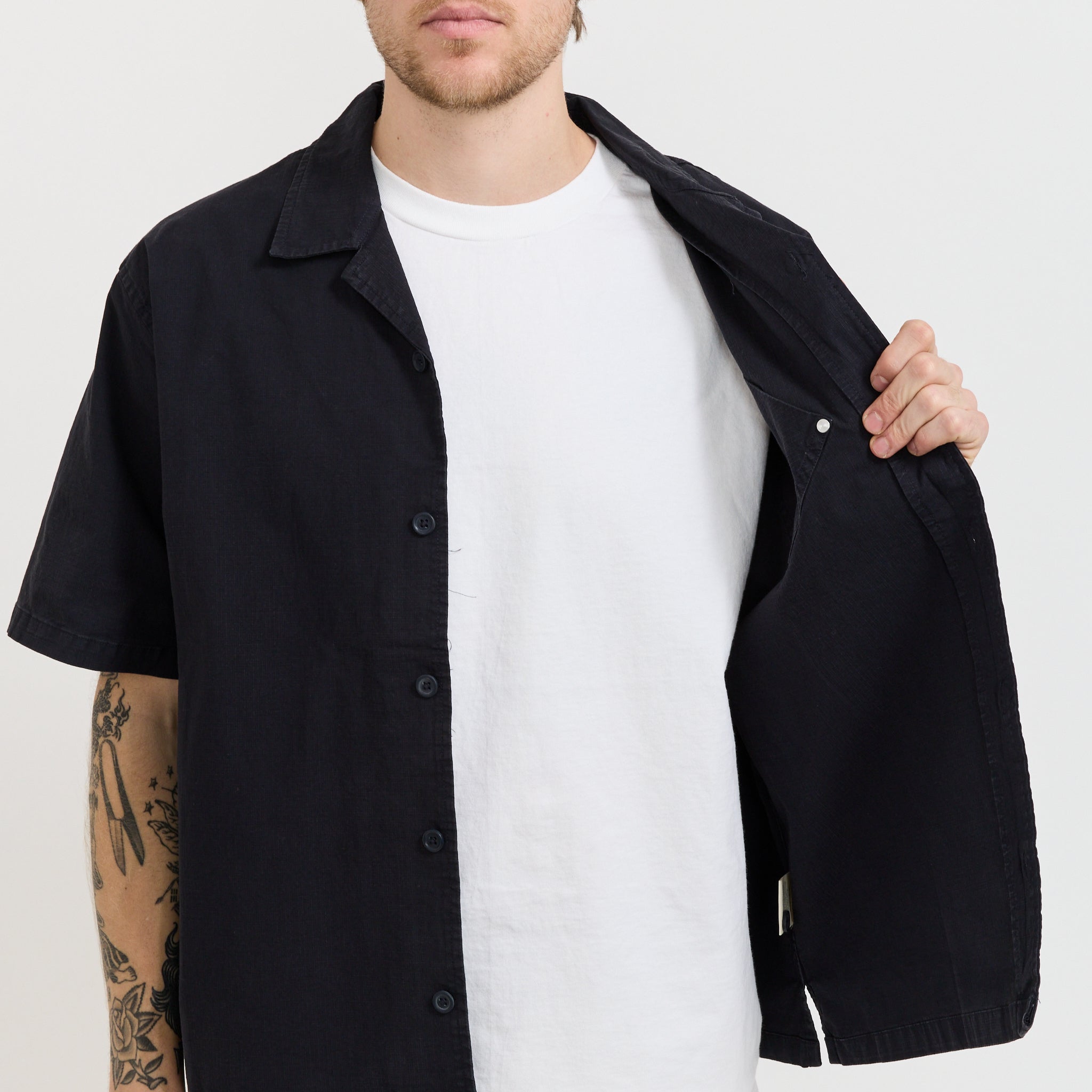 Tradesman Shirt Blue Black Ripstop
