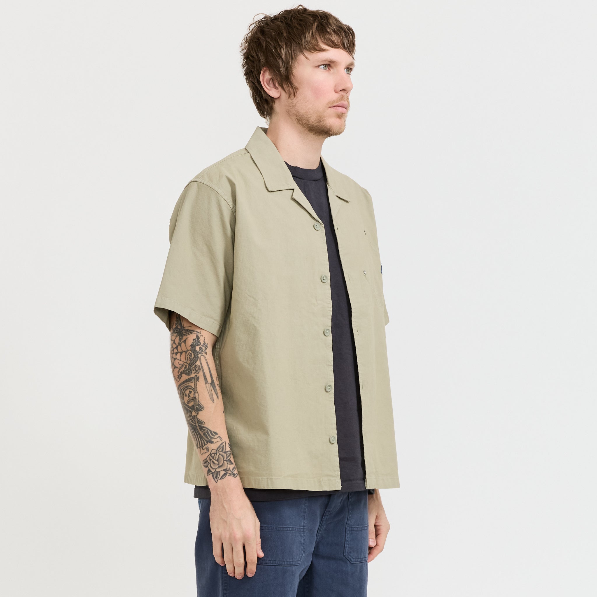 Tradesman Shirt Faun Green Ripstop