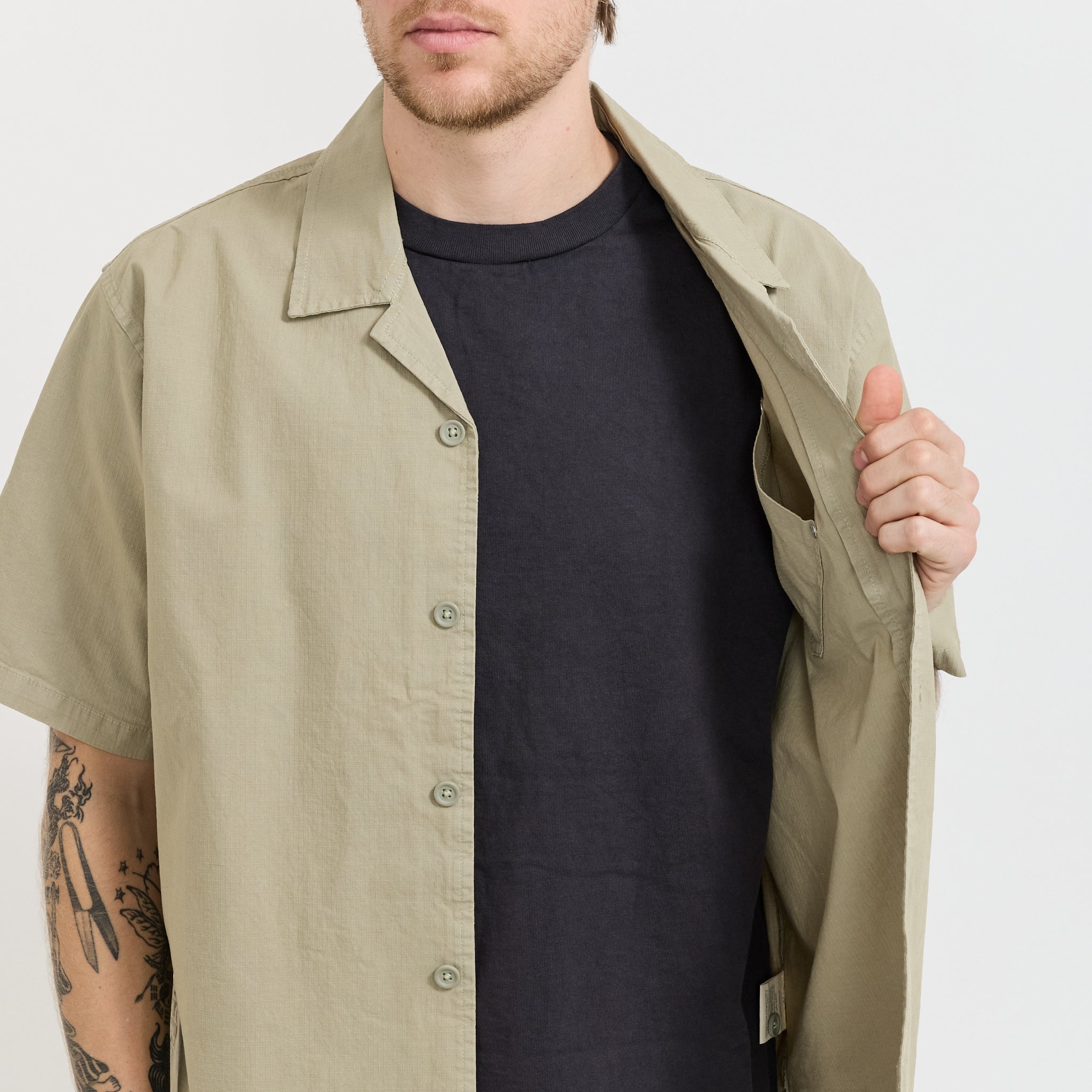 Tradesman Shirt Faun Green Ripstop