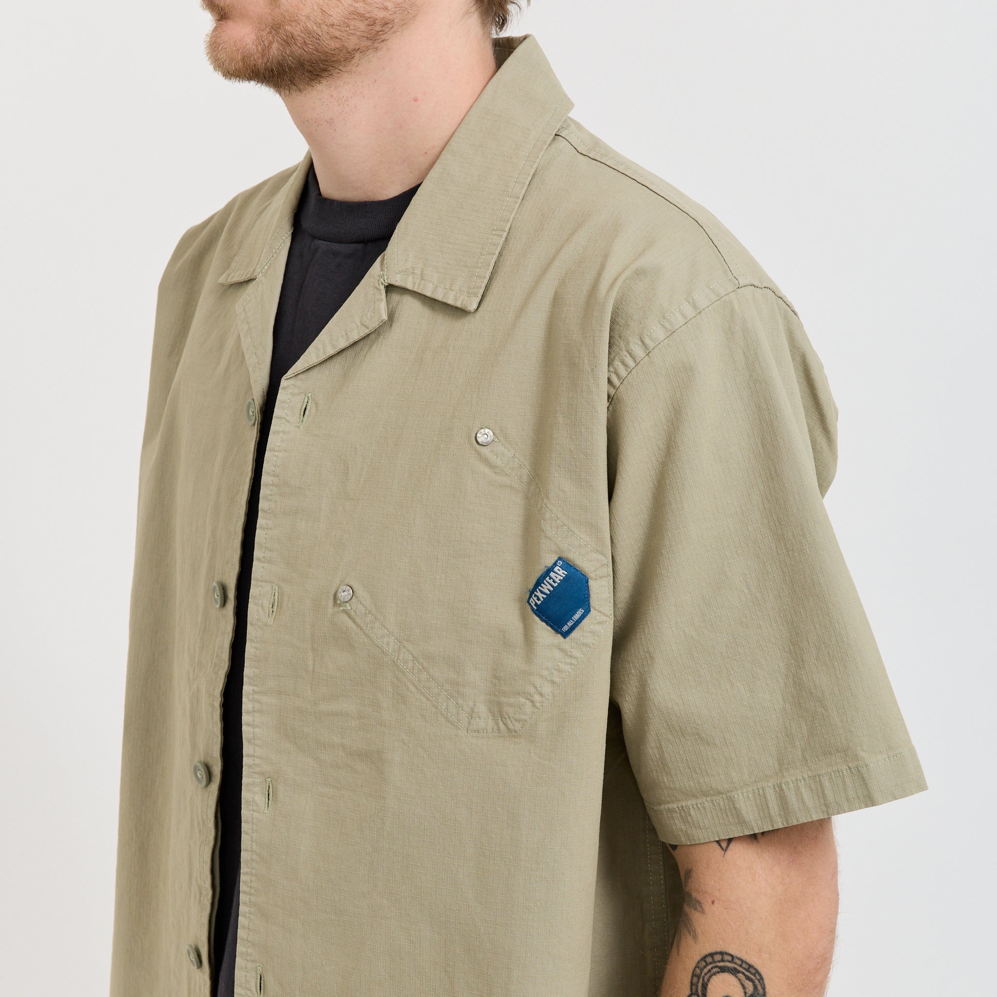Tradesman Shirt Faun Green Ripstop