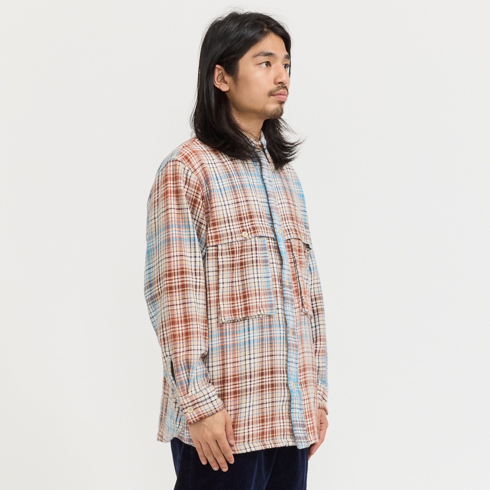 Albert Field Shirt Ivory/Blue