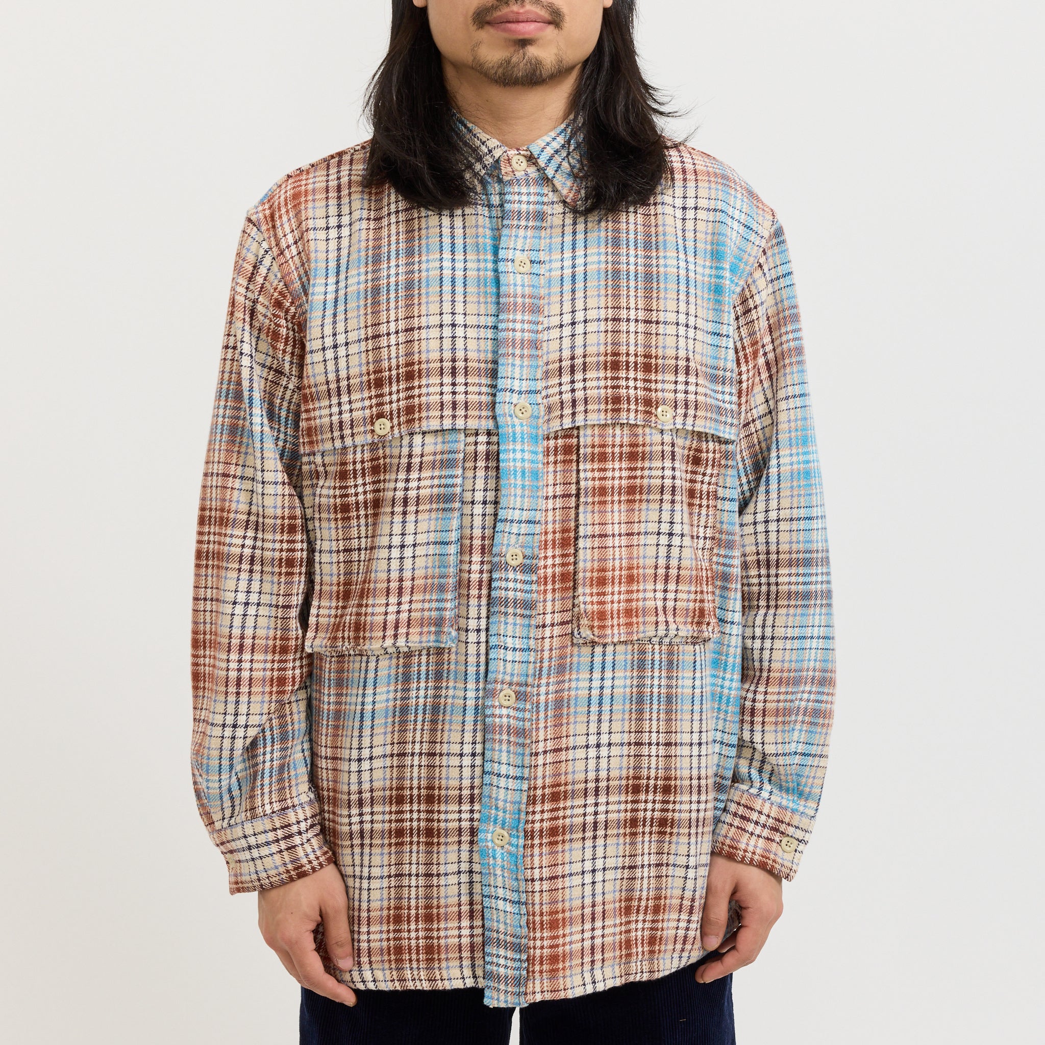Albert Field Shirt Ivory/Blue
