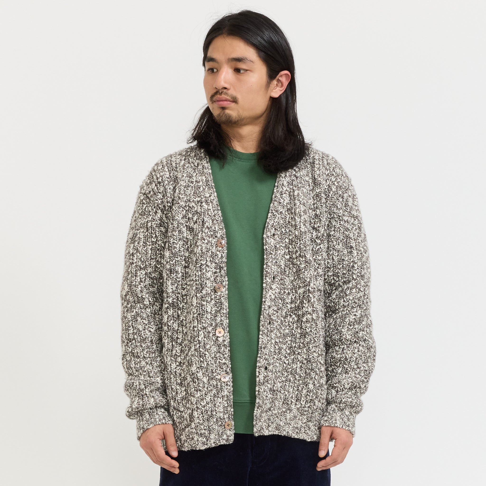 Bing Slub Cardigan Brown
