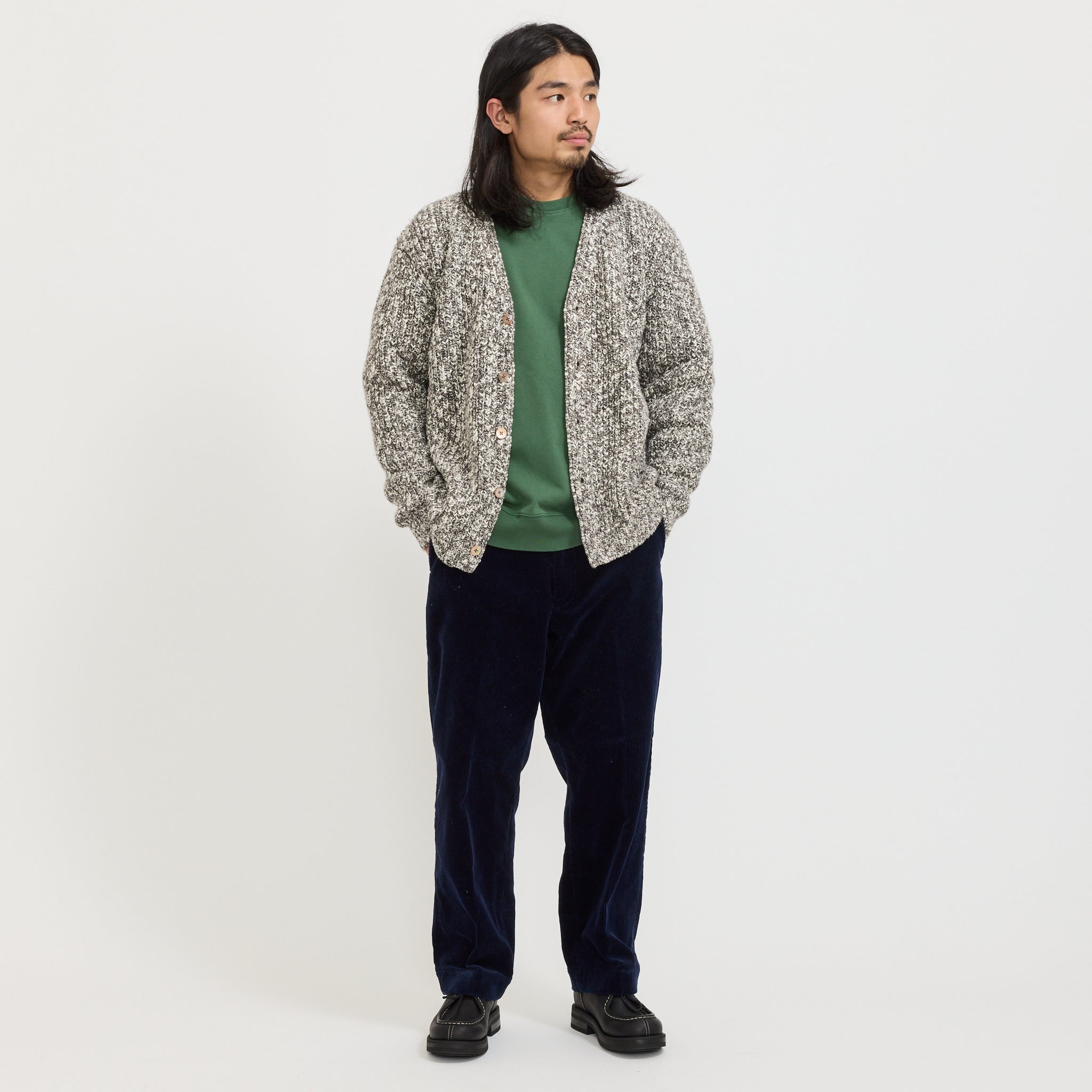 Bing Slub Cardigan Brown