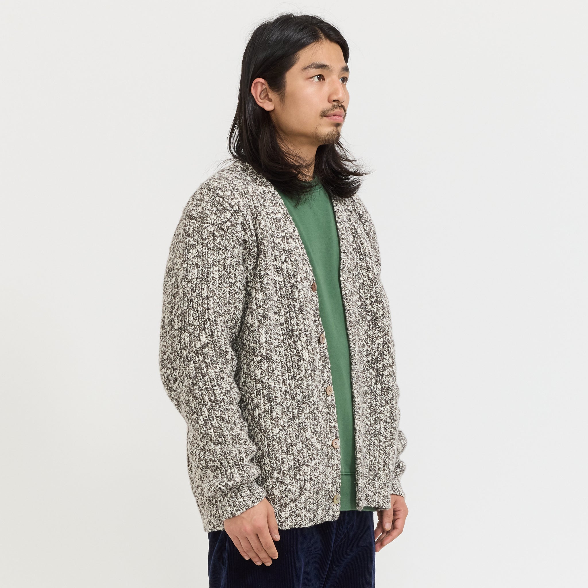 Bing Slub Cardigan Brown