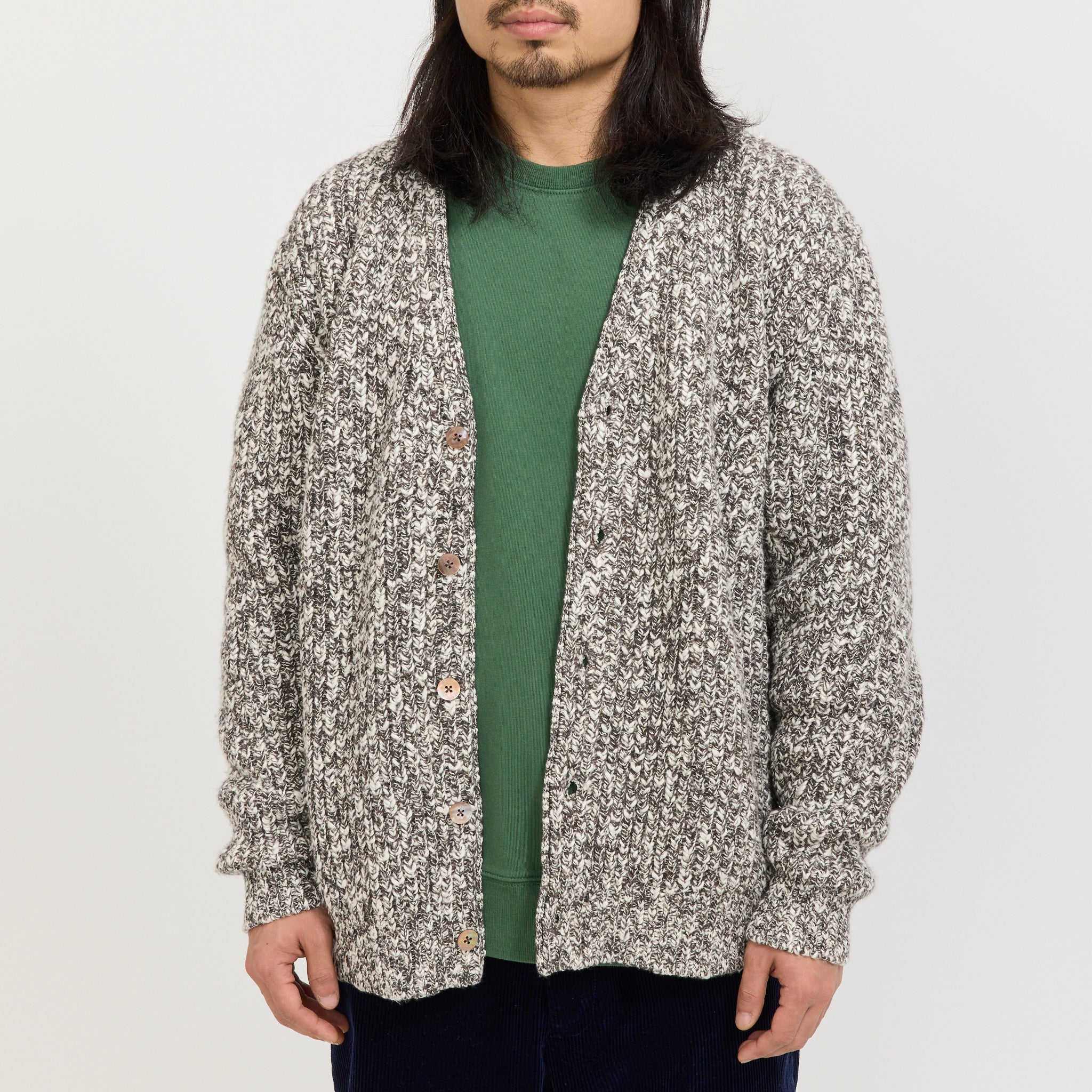 Bing Slub Cardigan Brown