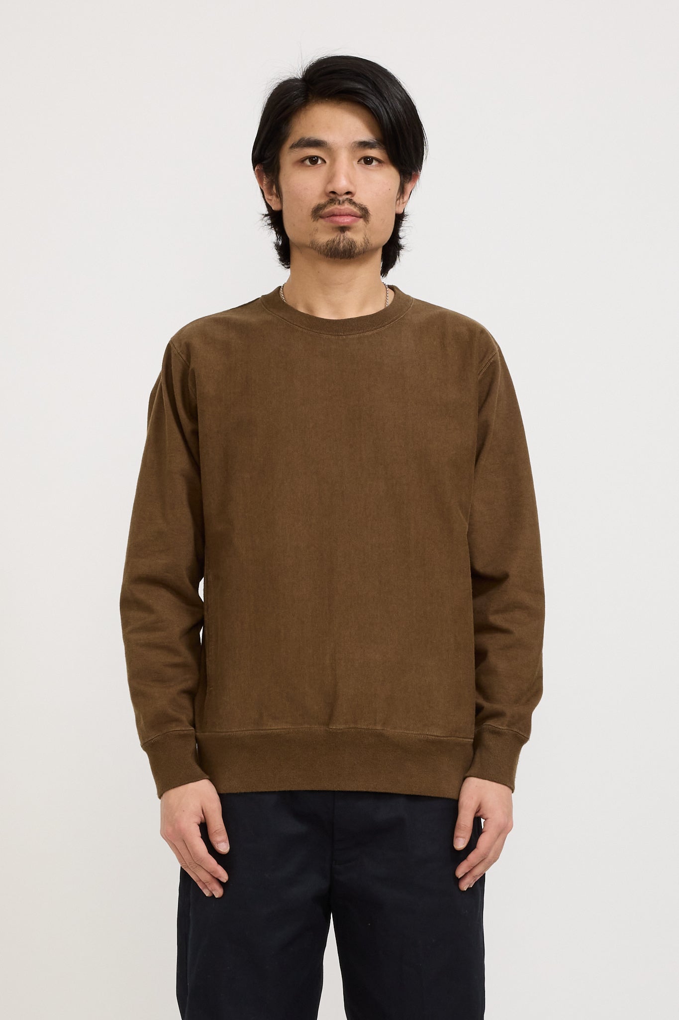 Pilgrim Surf Supply | Fiore Heavy Jersey Crew HG Brown | Maplestore