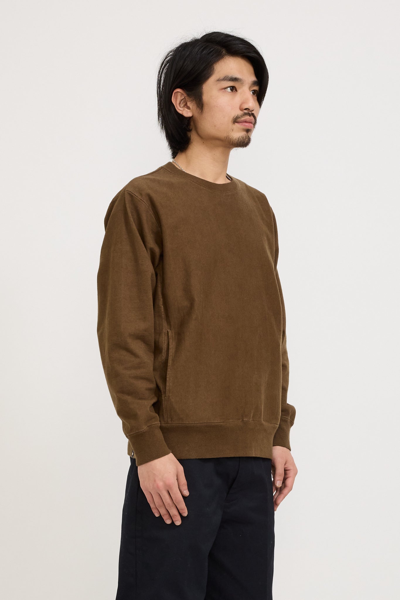 Pilgrim Surf Supply | Fiore Heavy Jersey Crew HG Brown | Maplestore