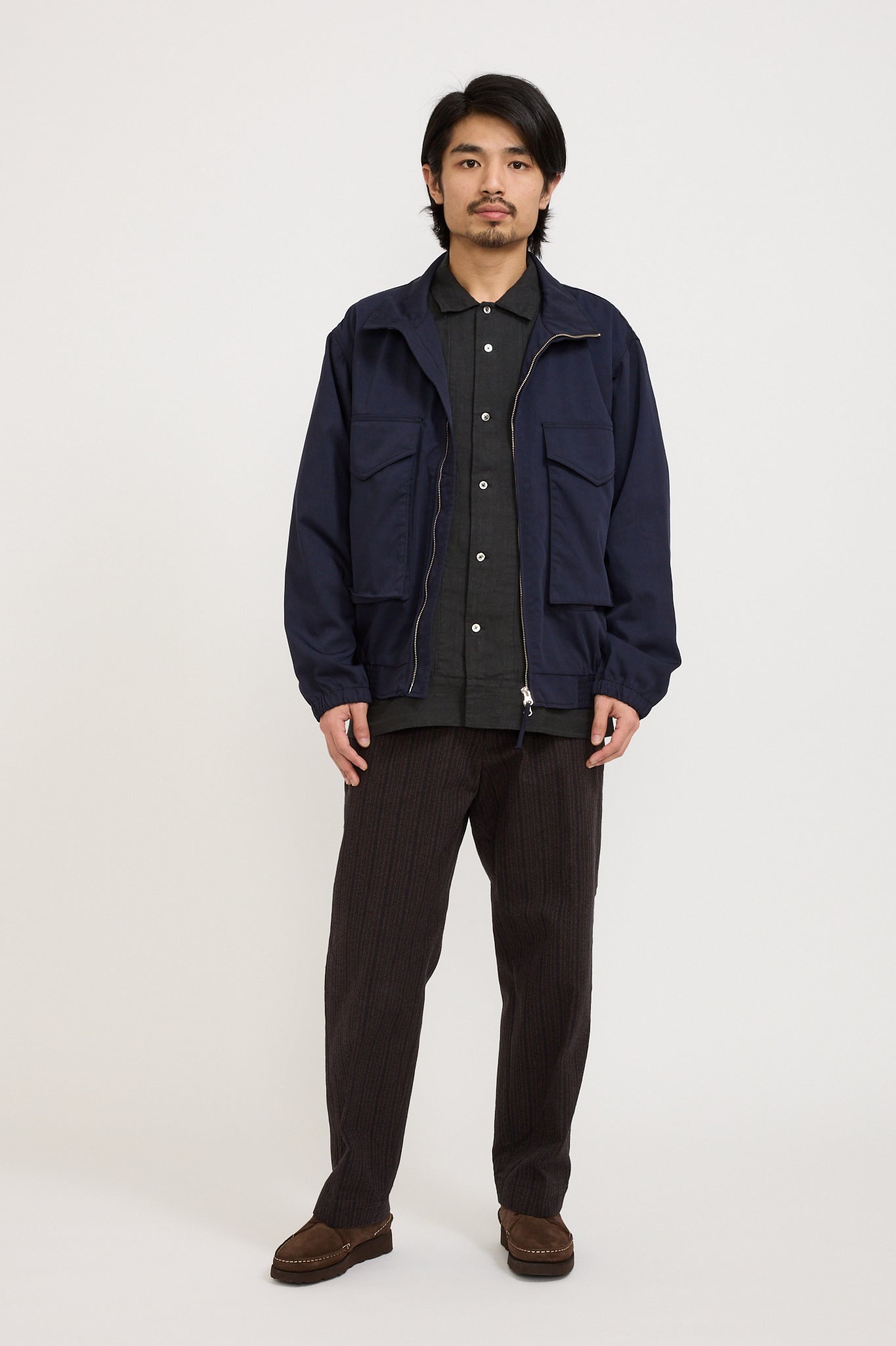 Pilgrim Surf Supply | Gustavo Zip Jacket Navy | Maplestore