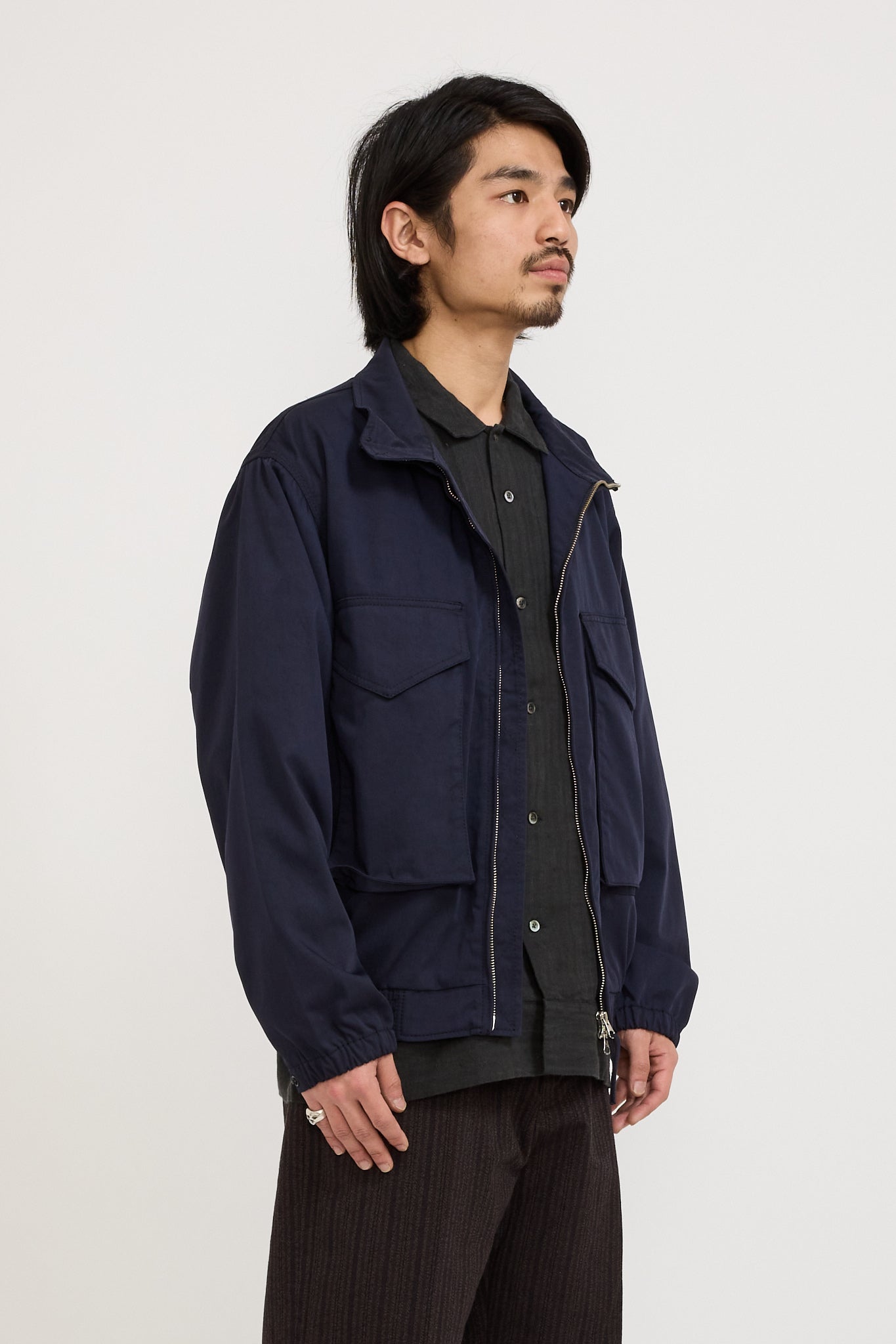 Pilgrim Surf Supply | Gustavo Zip Jacket Navy | Maplestore