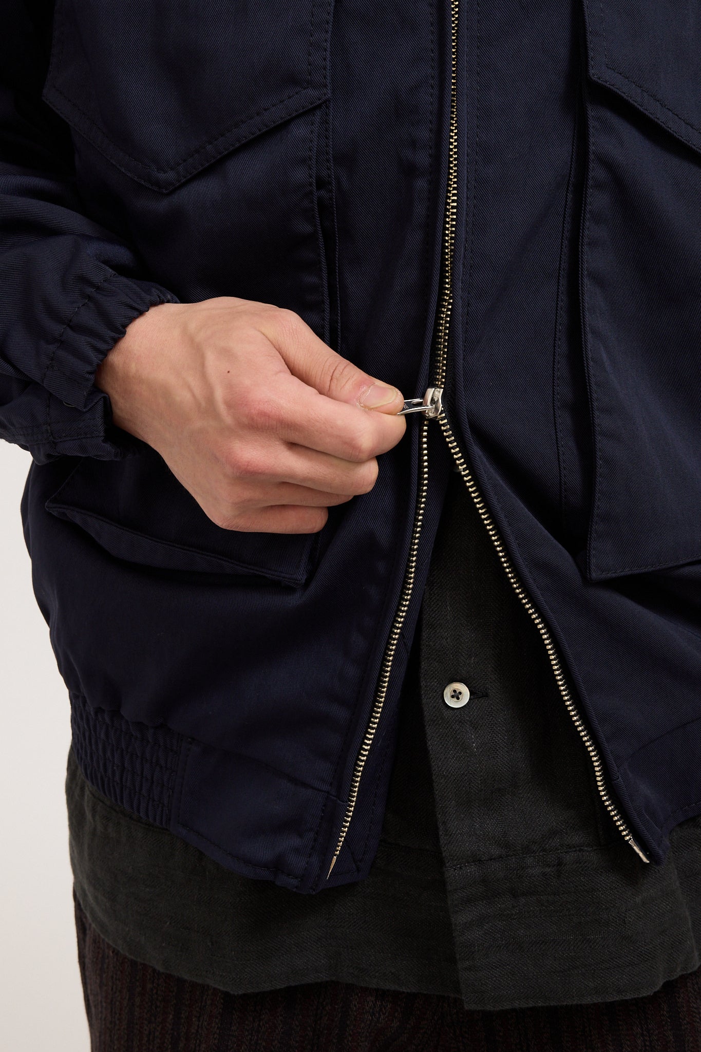 Pilgrim Surf Supply | Gustavo Zip Jacket Navy | Maplestore