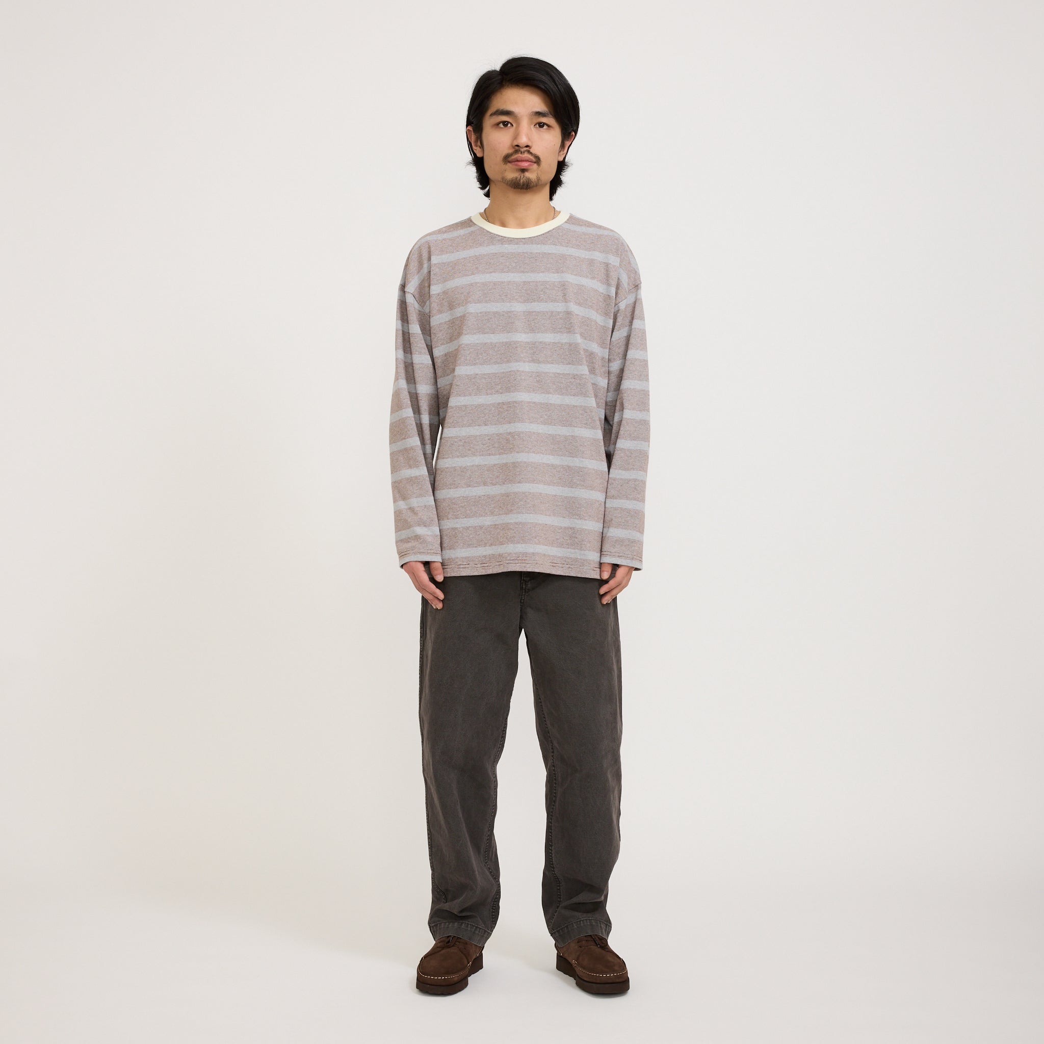 Hawkinson Striped Crew Brown Stripe