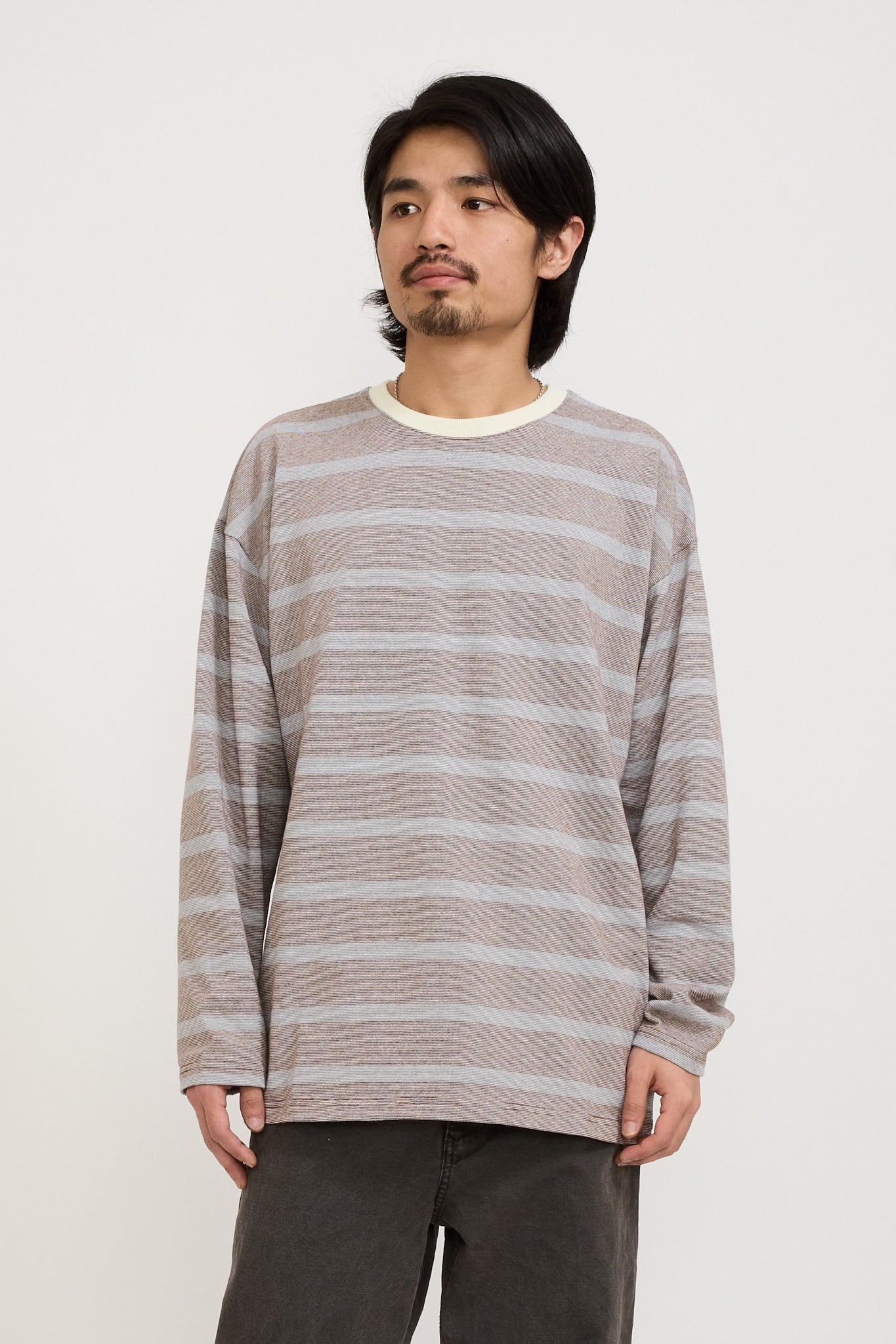 Pilgrim Surf Supply | Hawkinson Striped Crew Brown Stripe | Maplestore