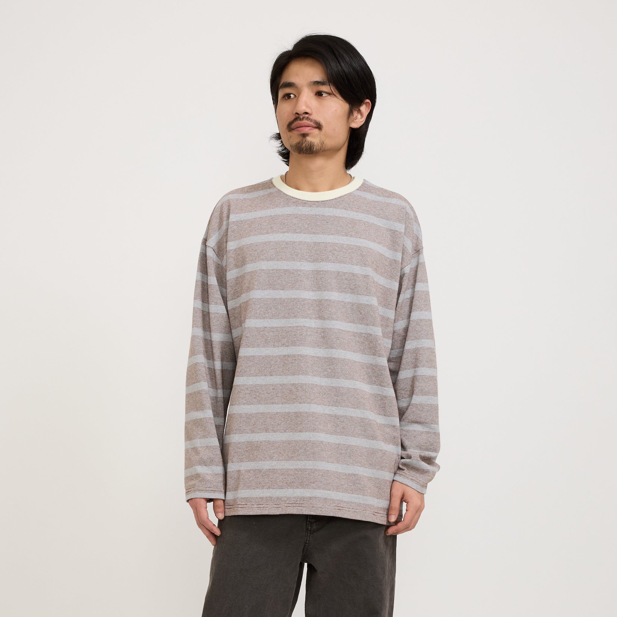 Hawkinson Striped Crew Brown Stripe