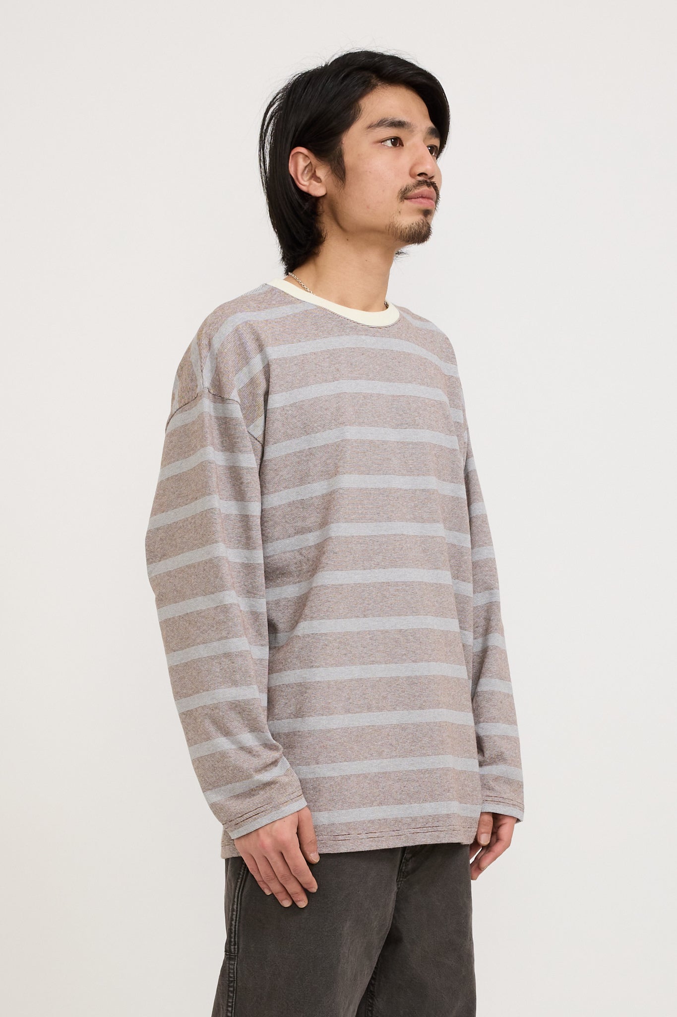 Pilgrim Surf Supply | Hawkinson Striped Crew Brown Stripe | Maplestore