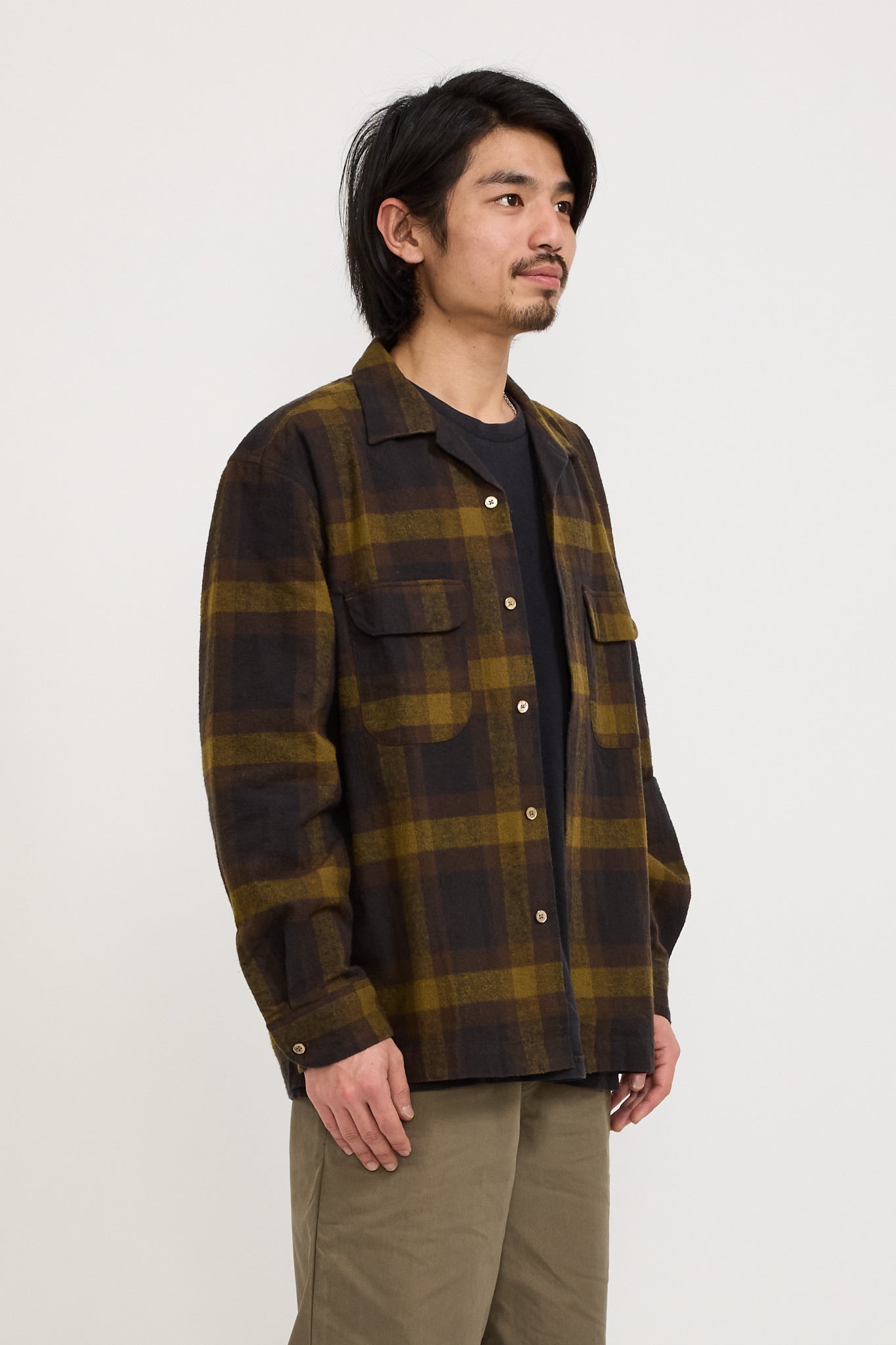 Pilgrim Surf Supply | Vincent Longsleeve Shirt Mustard | Maplestore