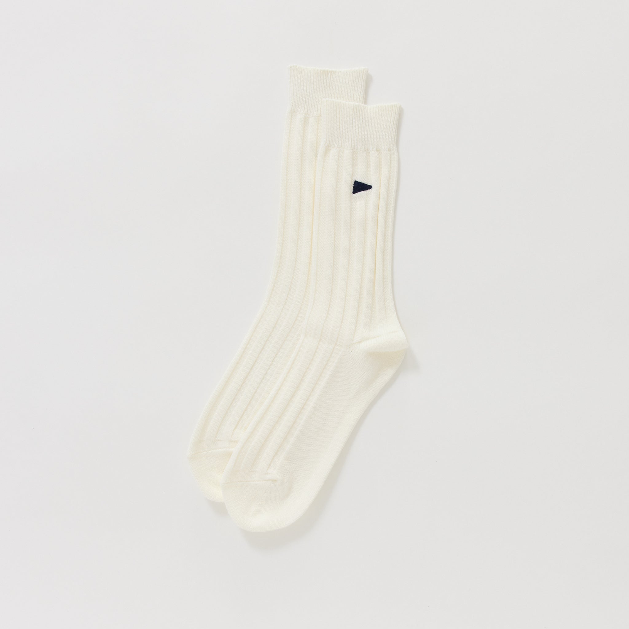 Pennant Crew Socks White