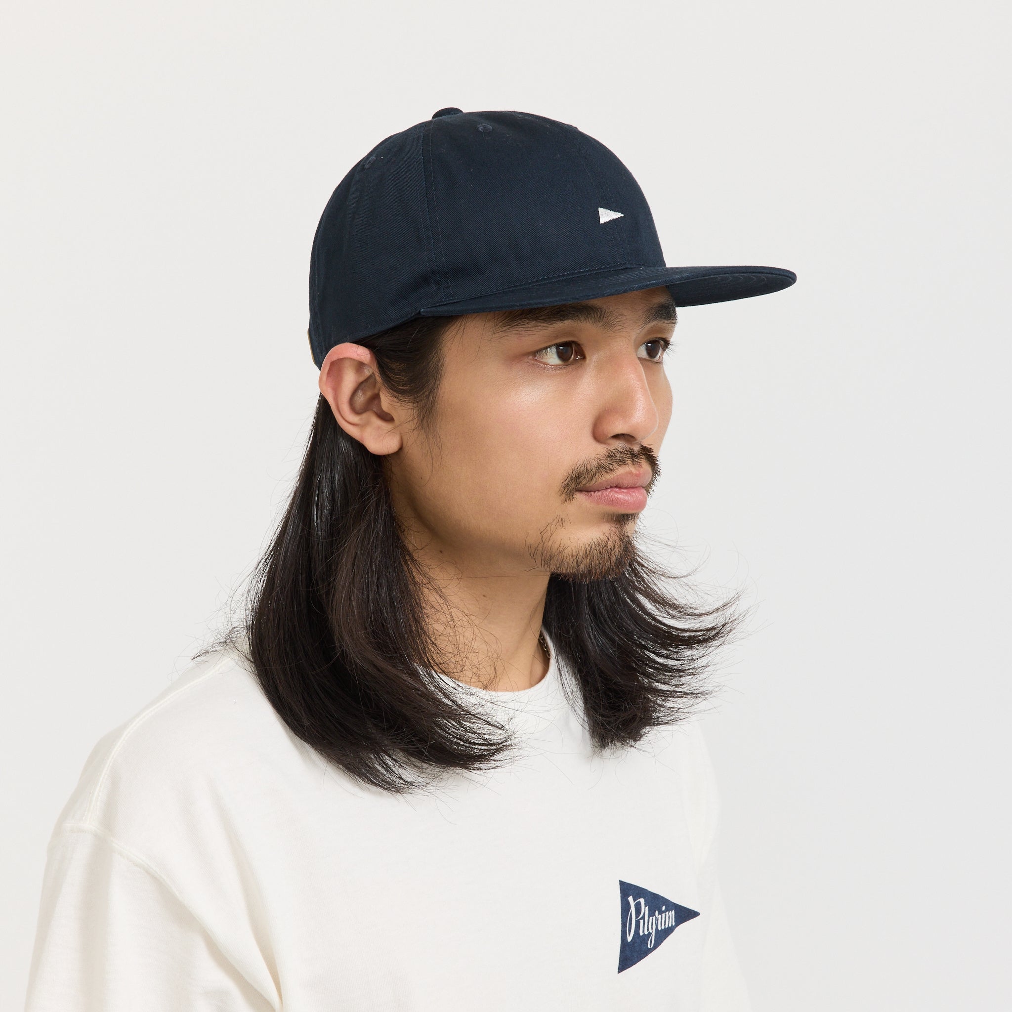 Pennant Twill Cap Navy/White