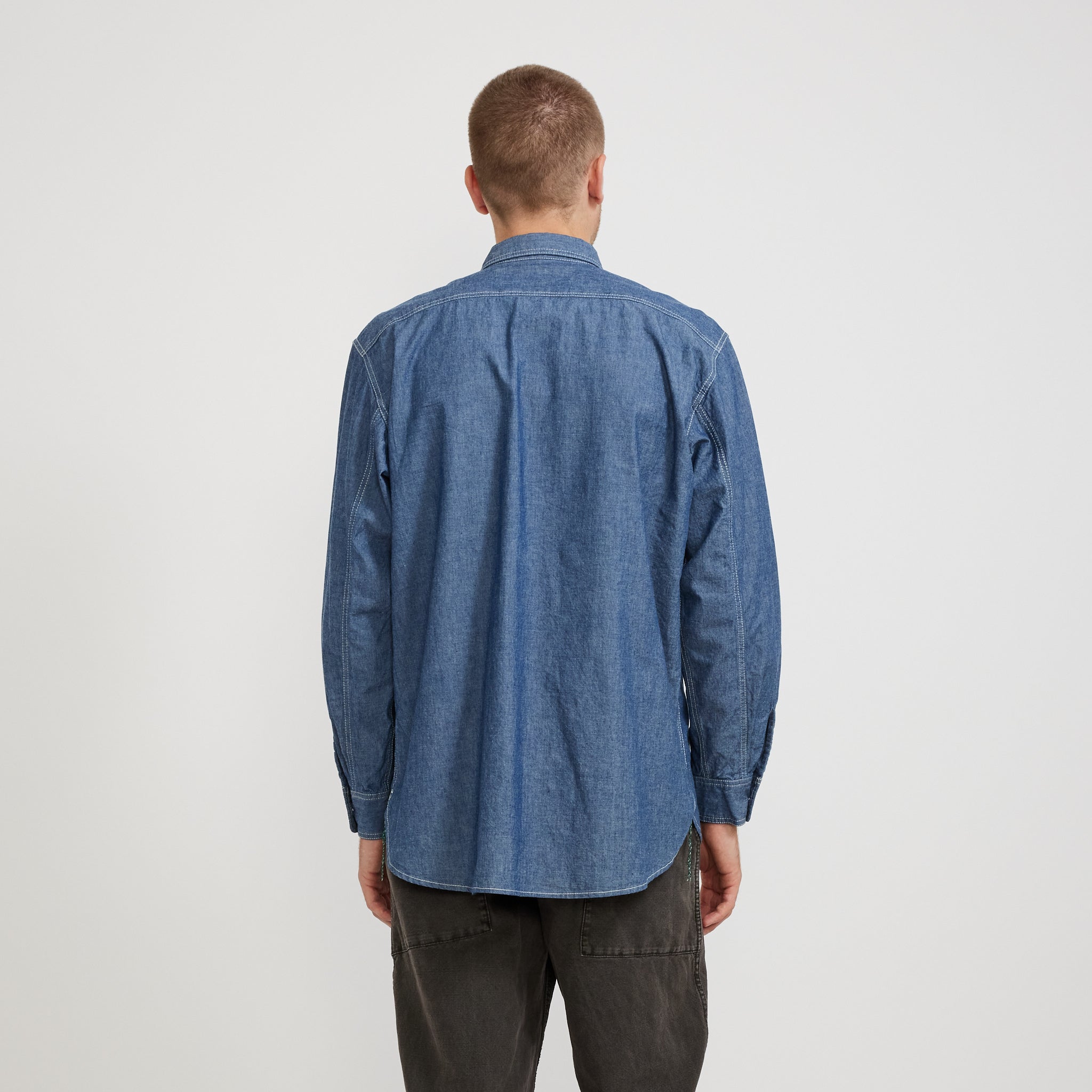 Pilgrim Surf Supply | Rucker Chambray Shirt Blue | Maplestore