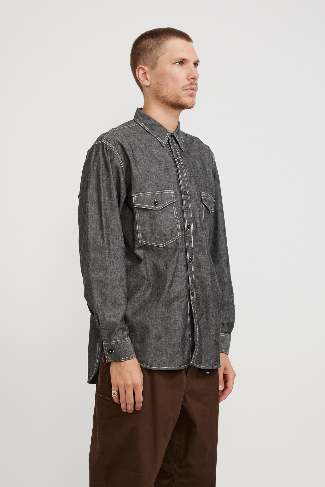 Pilgrim Surf Supply | Rucker Chambray Shirt Black | Maplestore