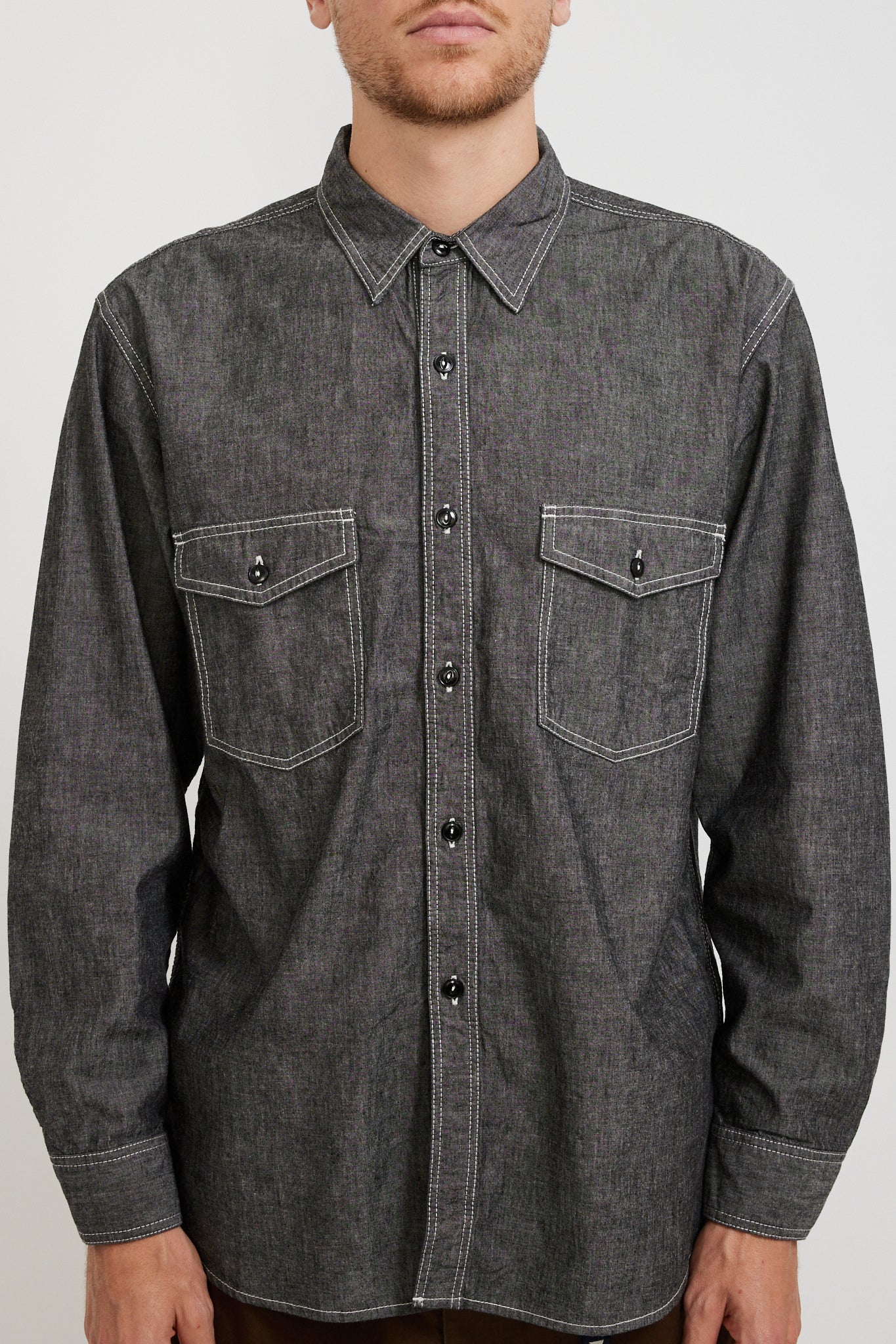 Pilgrim Surf Supply | Rucker Chambray Shirt Black | Maplestore