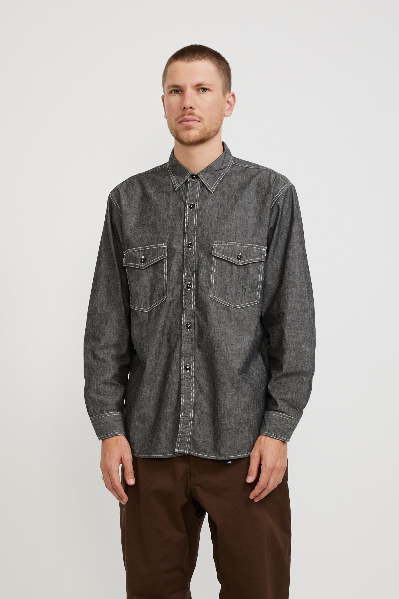 Pilgrim Surf Supply | Rucker Chambray Shirt Black | Maplestore