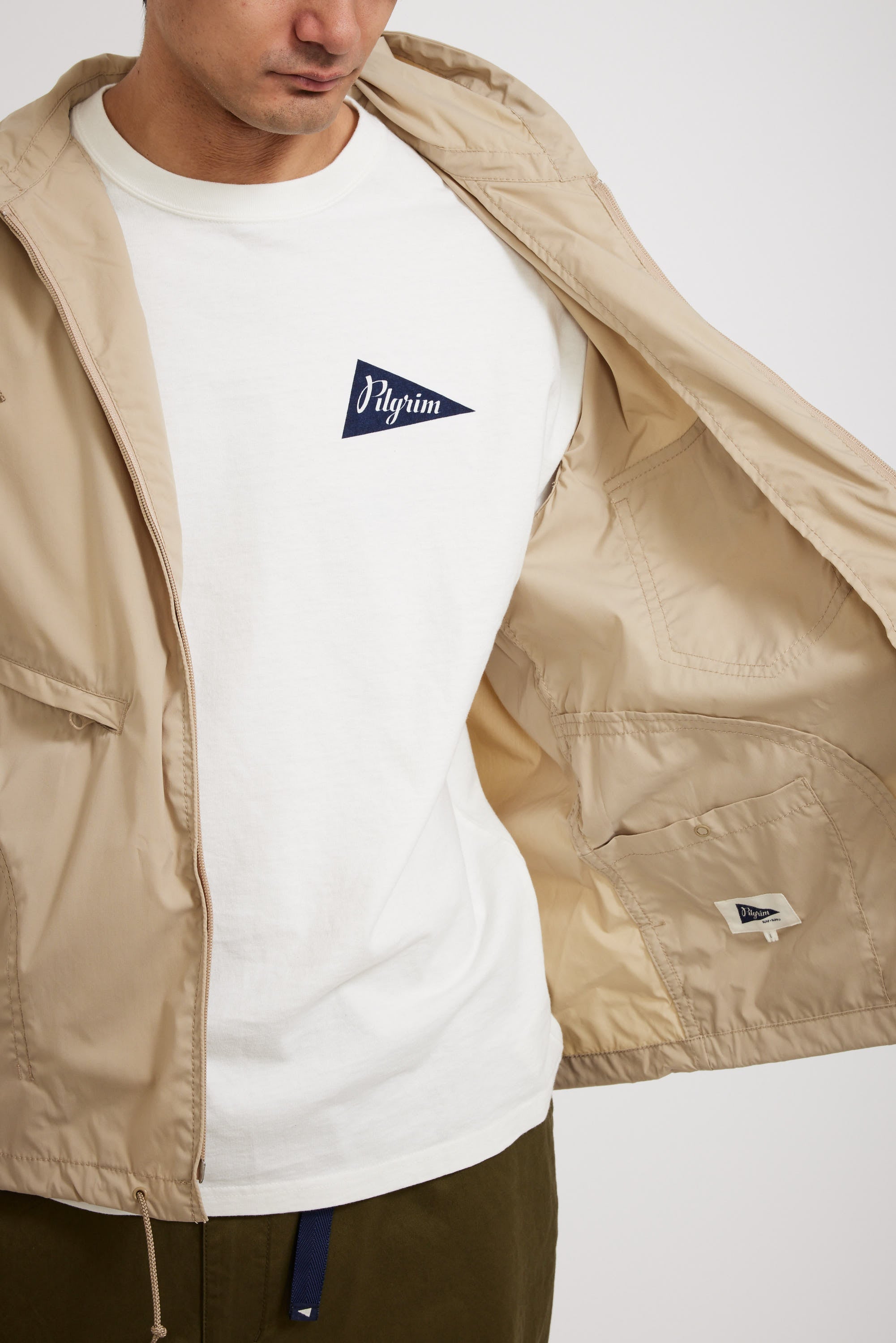 Pilgrim Surf Supply | Russel Zip Parka Khaki | Maplestore