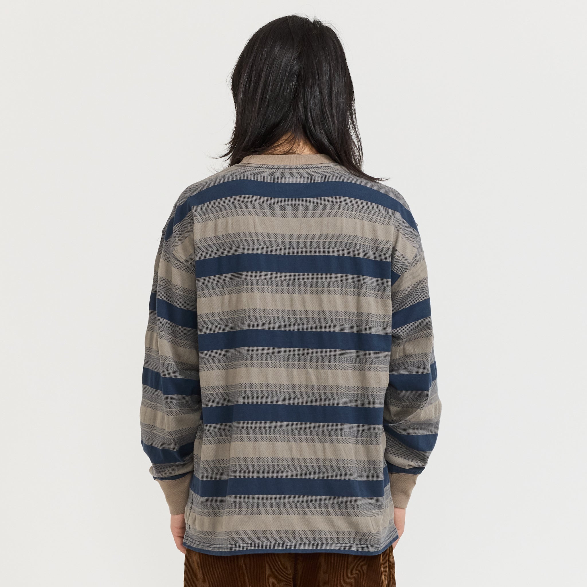 Skip Stripe LS Tee Grey