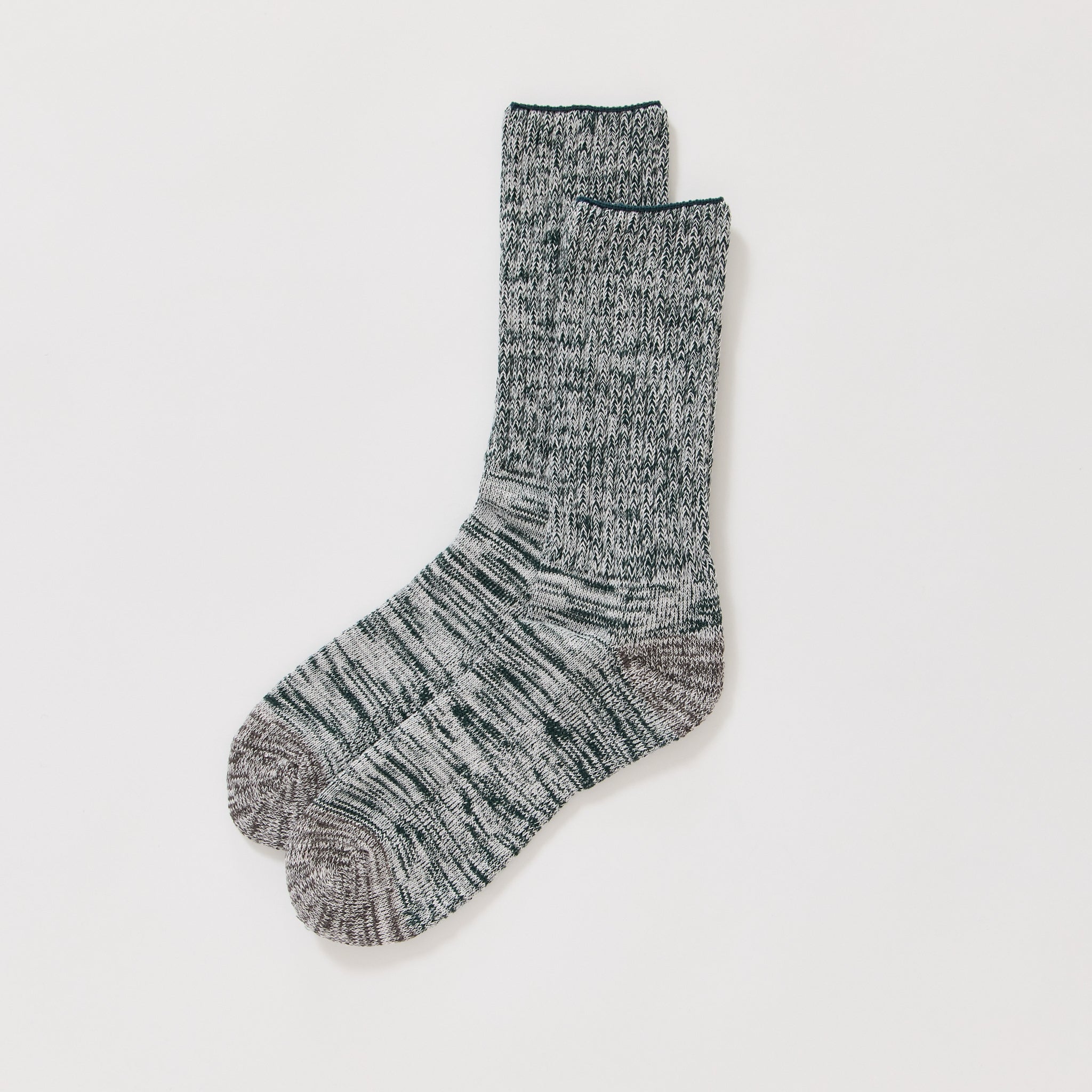 Ribbed Crew Socks Green