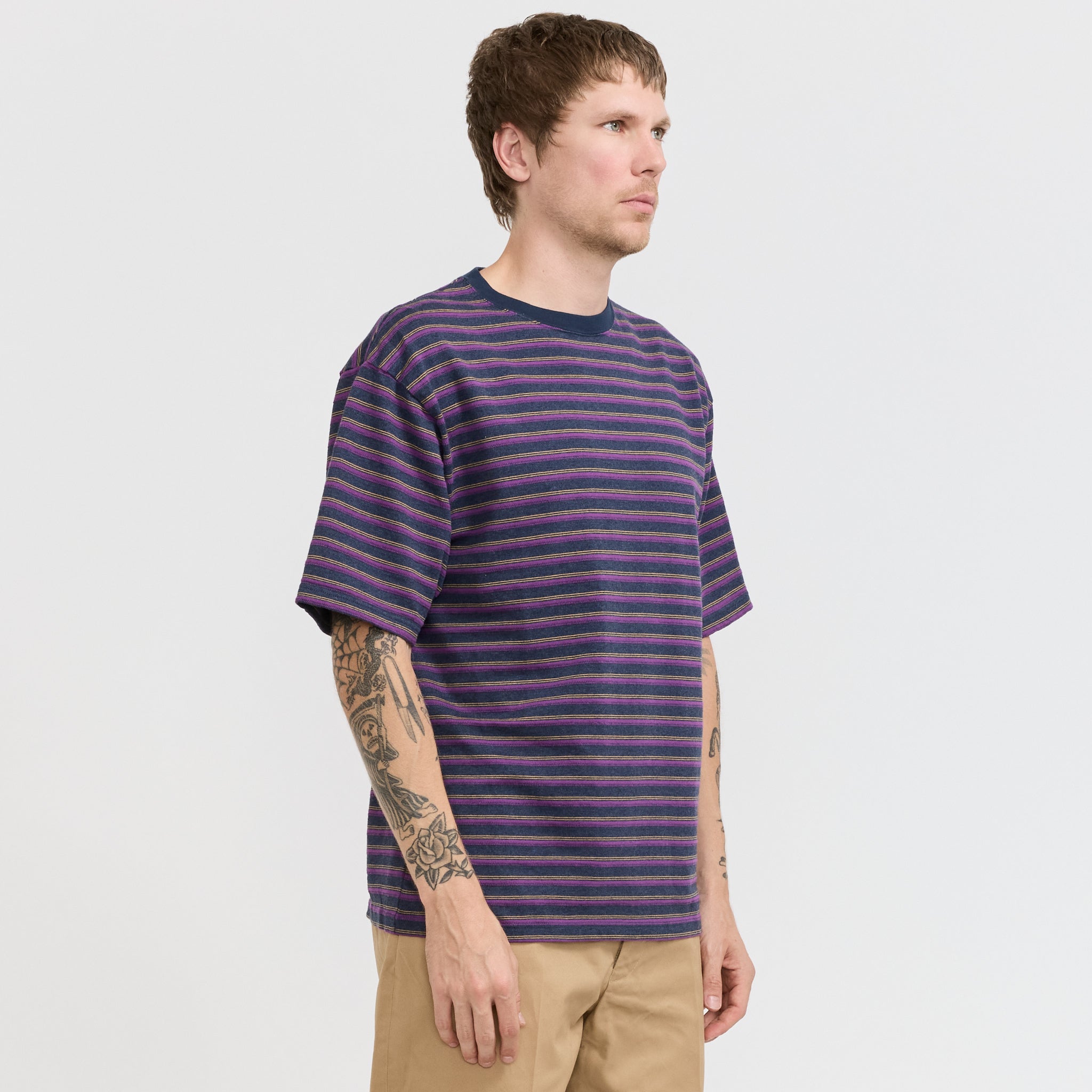 Tucker Striped Tee Navy