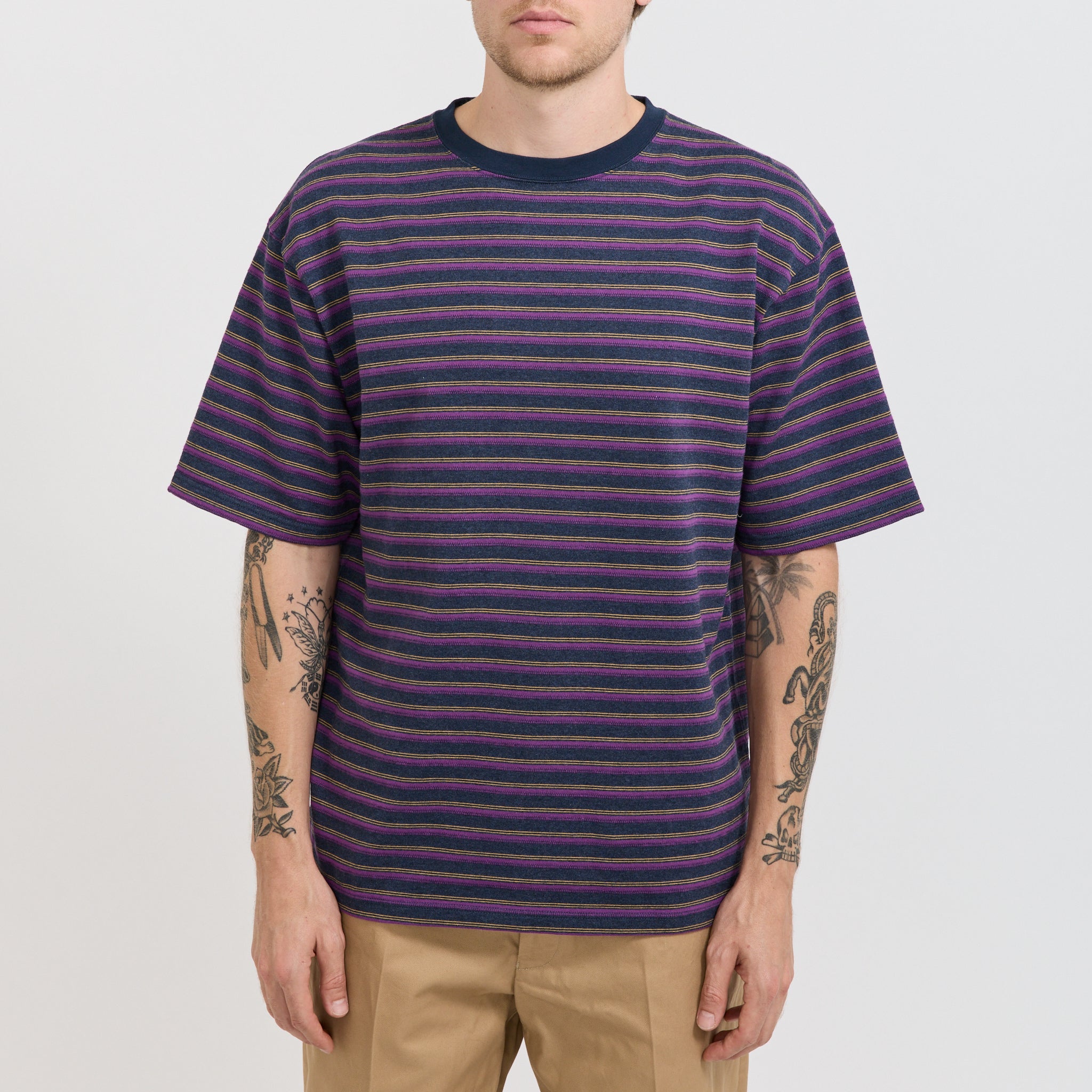 Tucker Striped Tee Navy