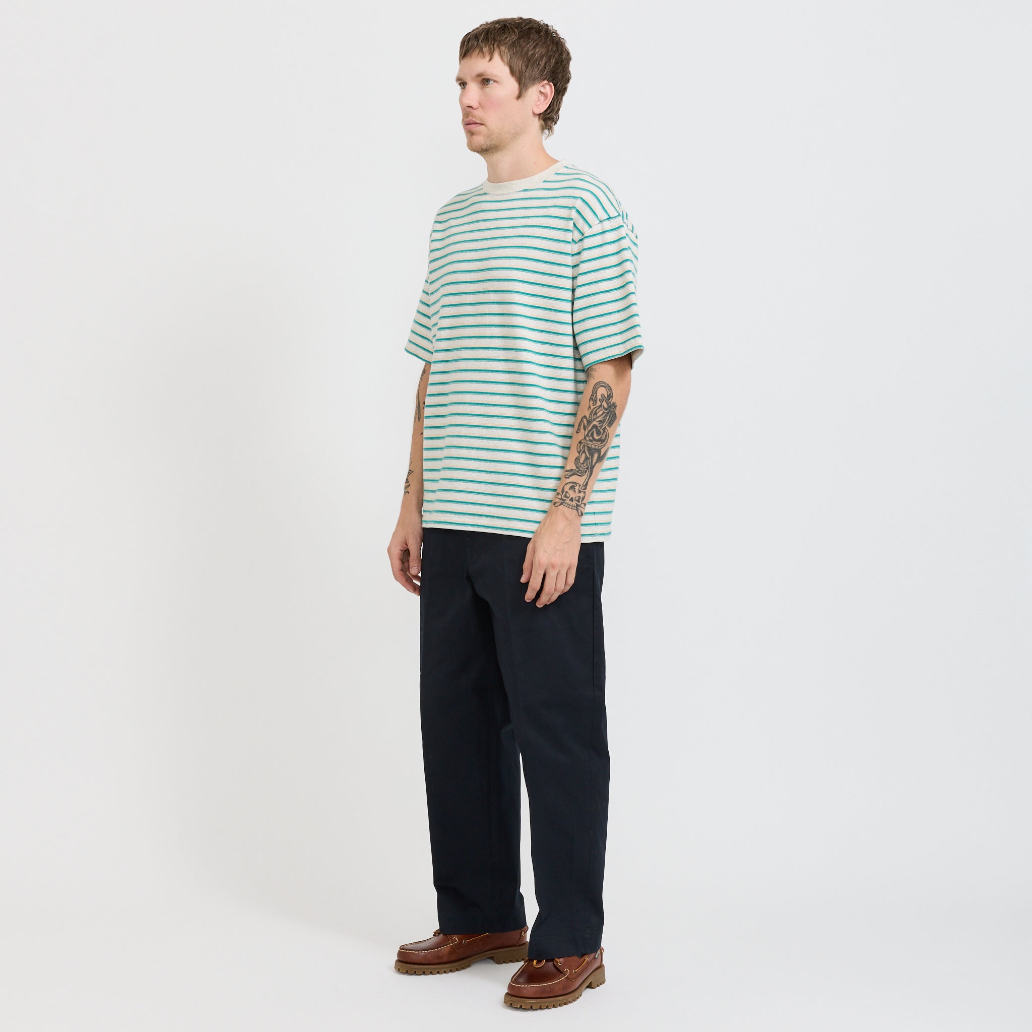 Tucker Striped Tee Oatmeal