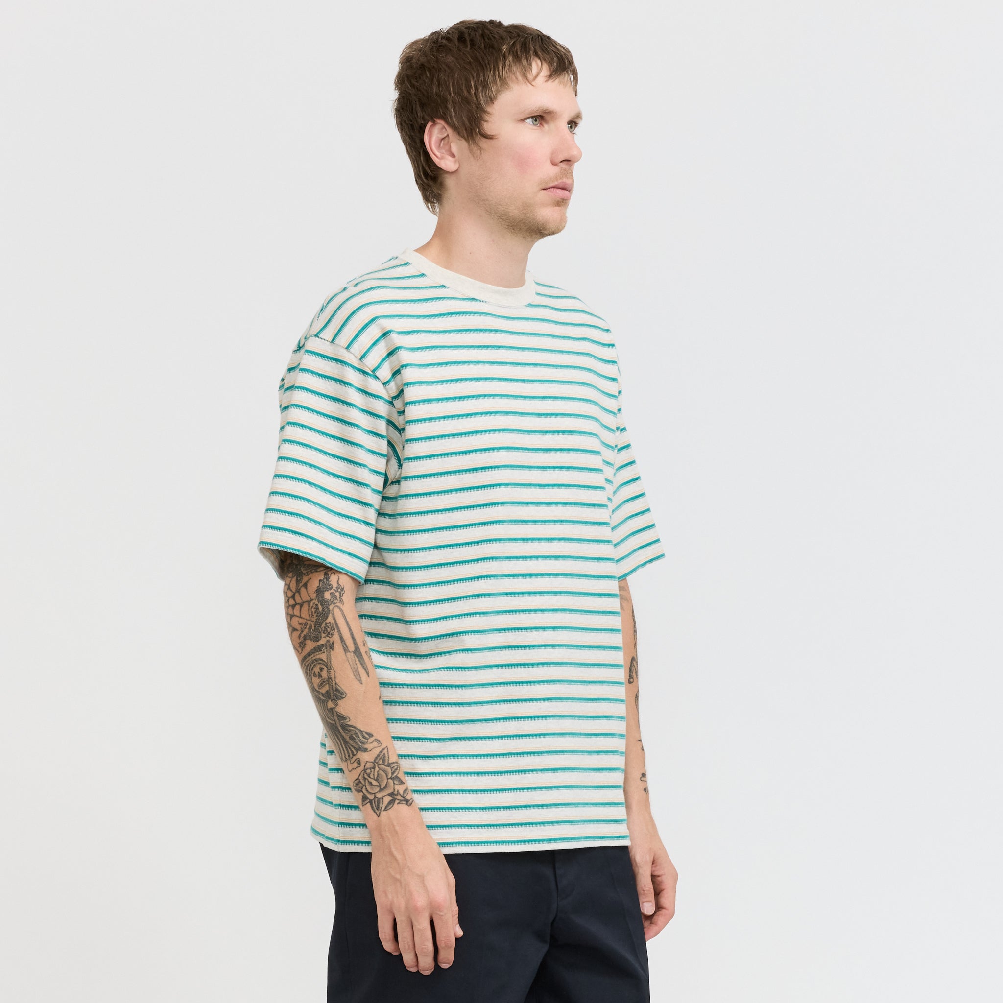 Tucker Striped Tee Oatmeal