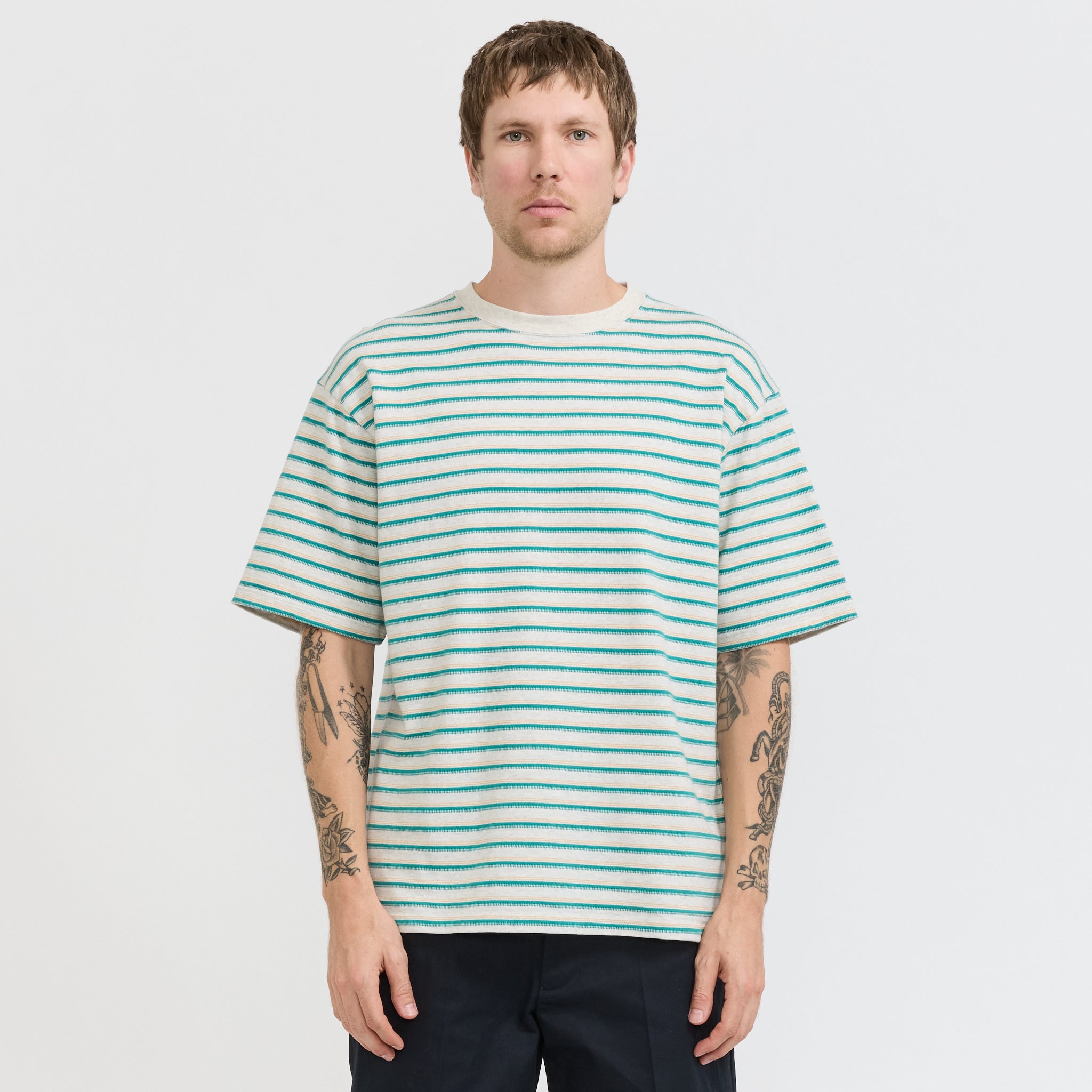 Tucker Striped Tee Oatmeal