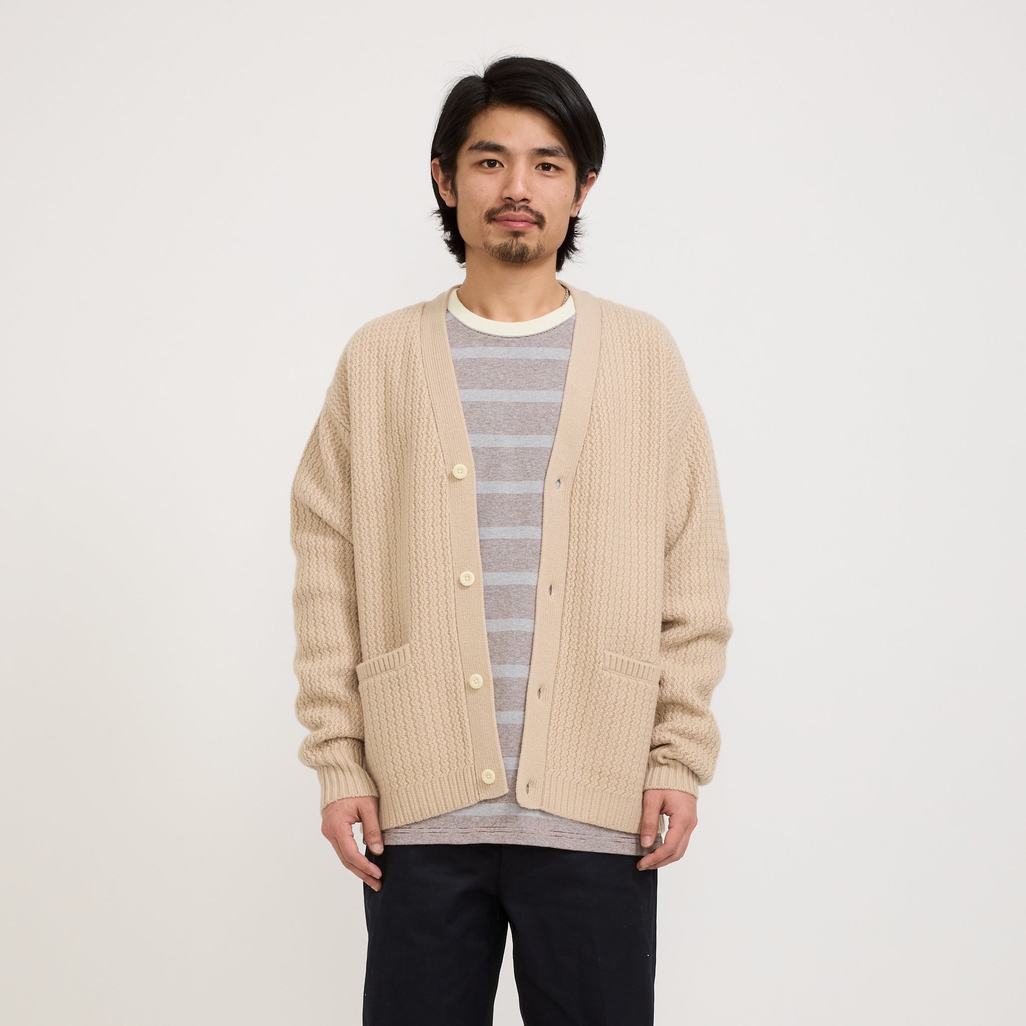 Thadd Wool Cardigan Natural