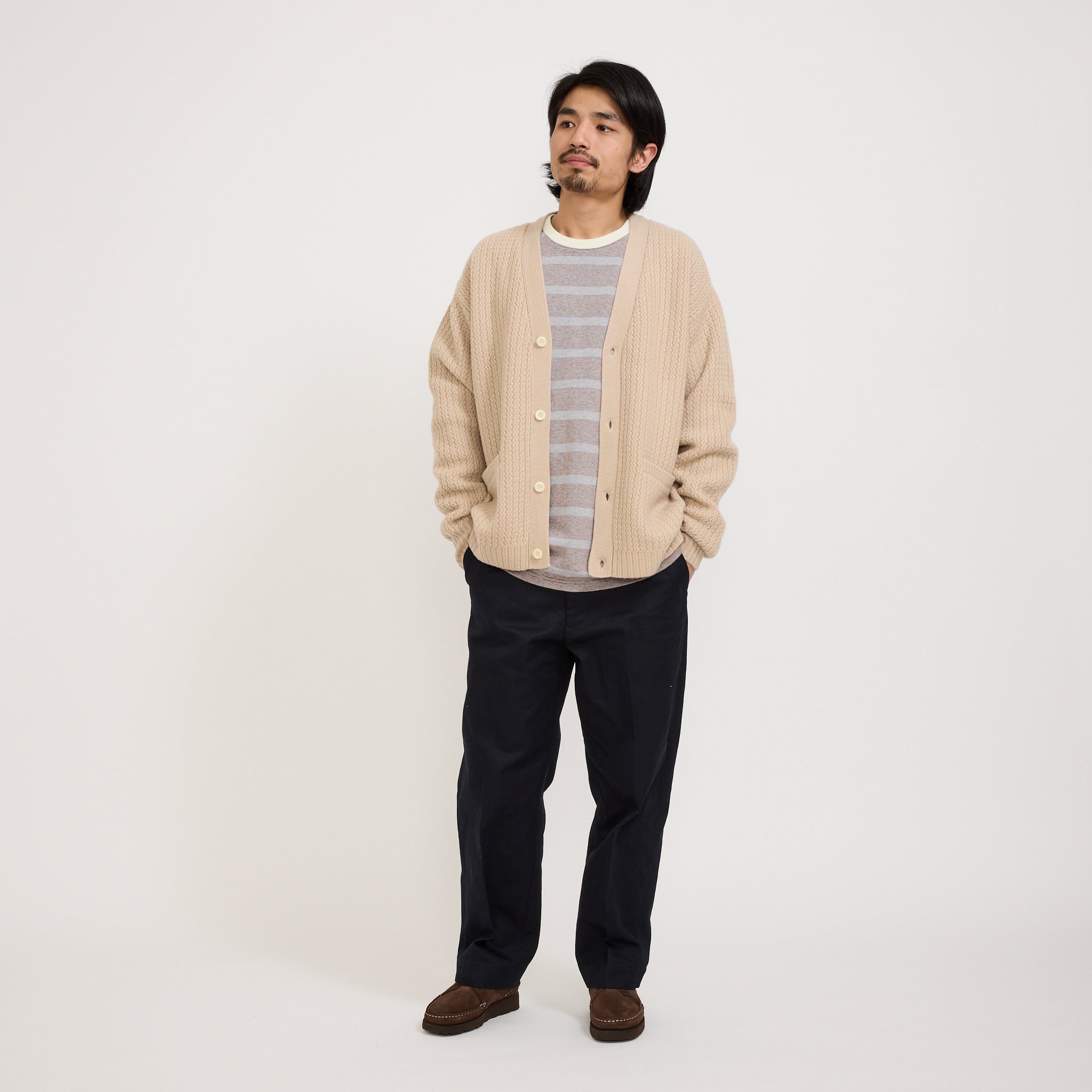 Thadd Wool Cardigan Natural