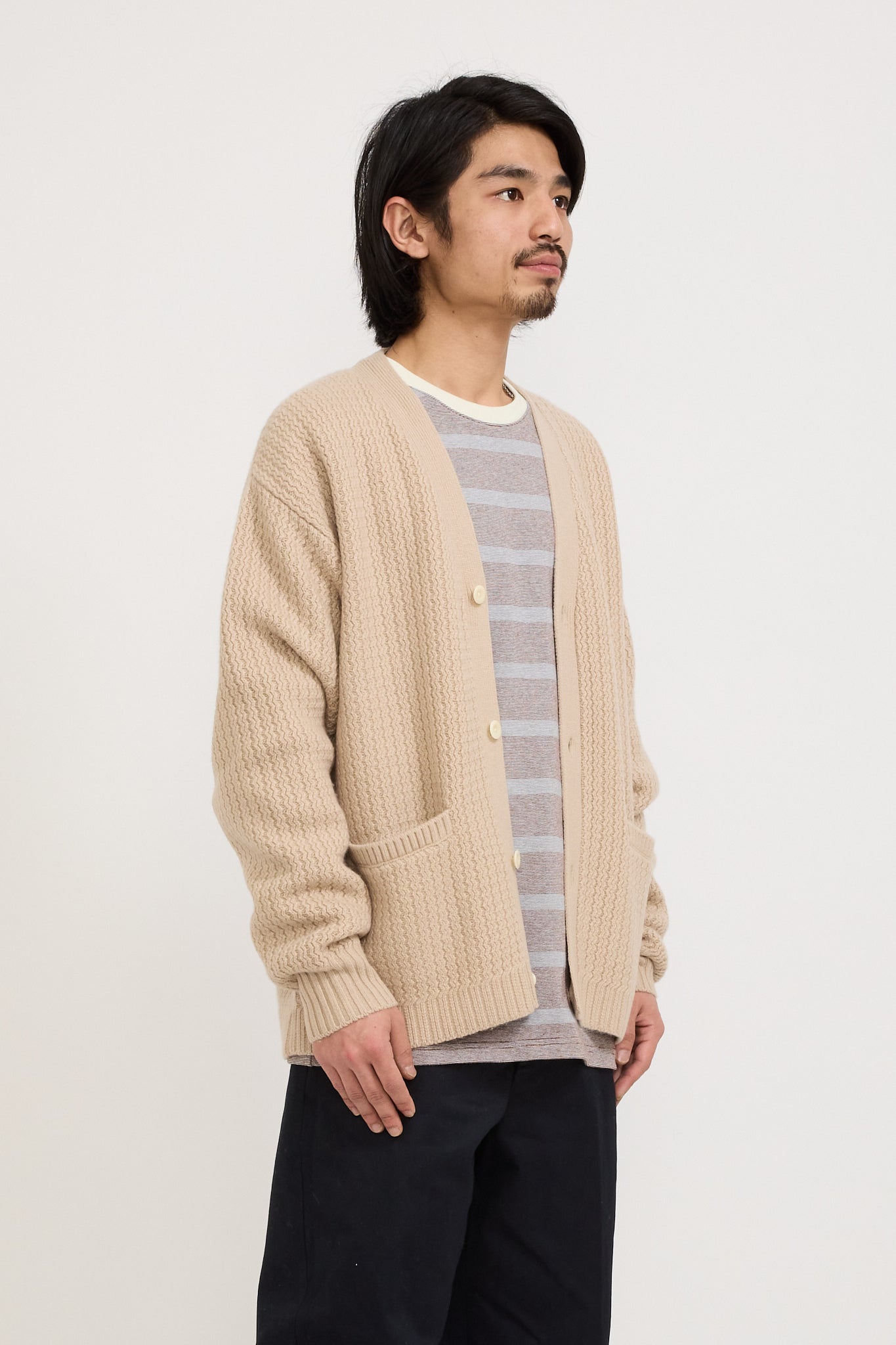 Pilgrim Surf Supply | Thadd Wool Cardigan Natural | Maplestore