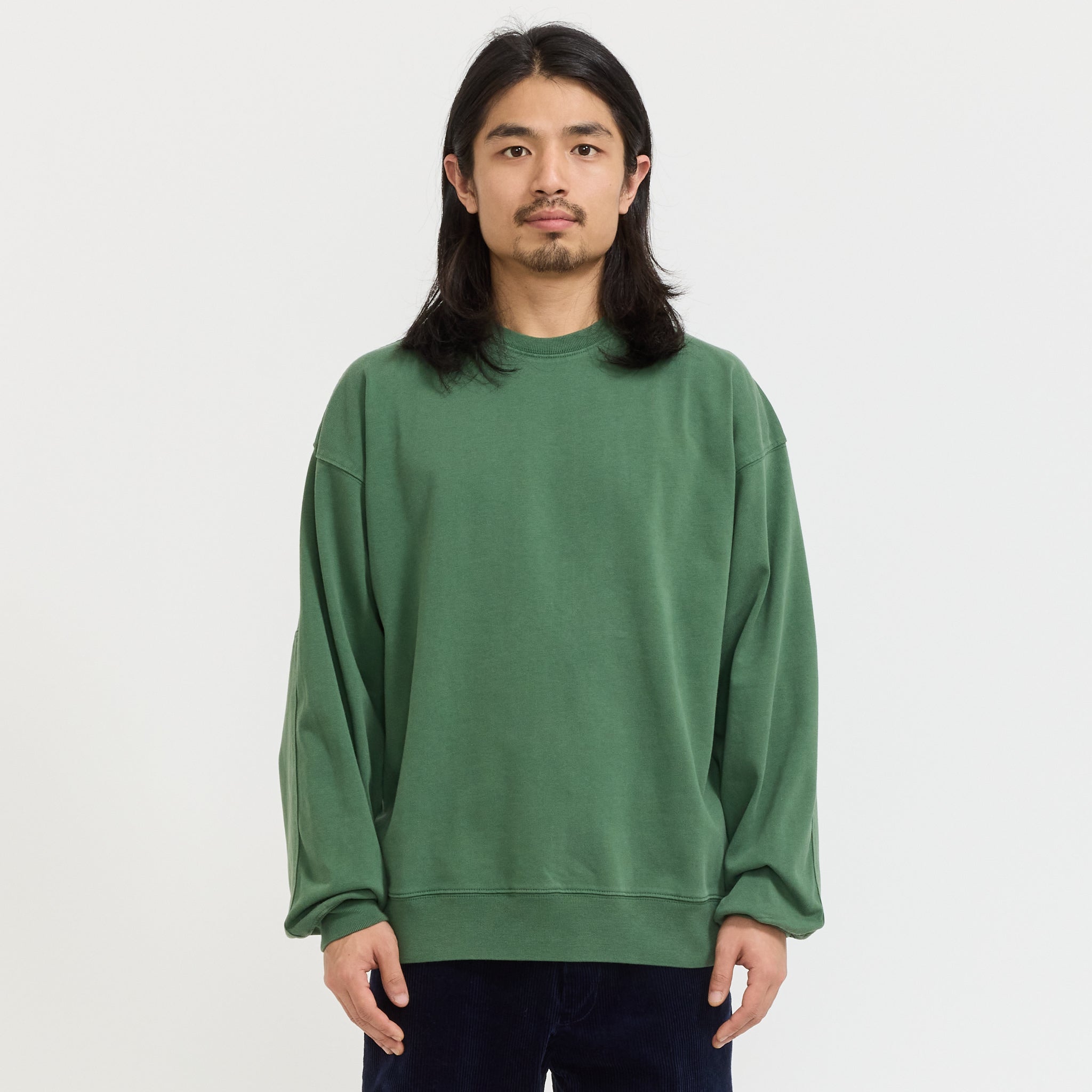 Jaar Reinforced Crew Faded Green | Pilgrim Surf Supply Sweatshirt