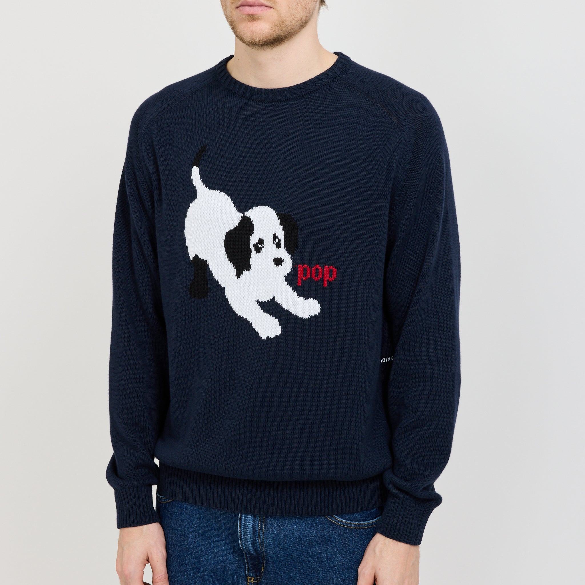 Knitted Joy Crewneck Navy