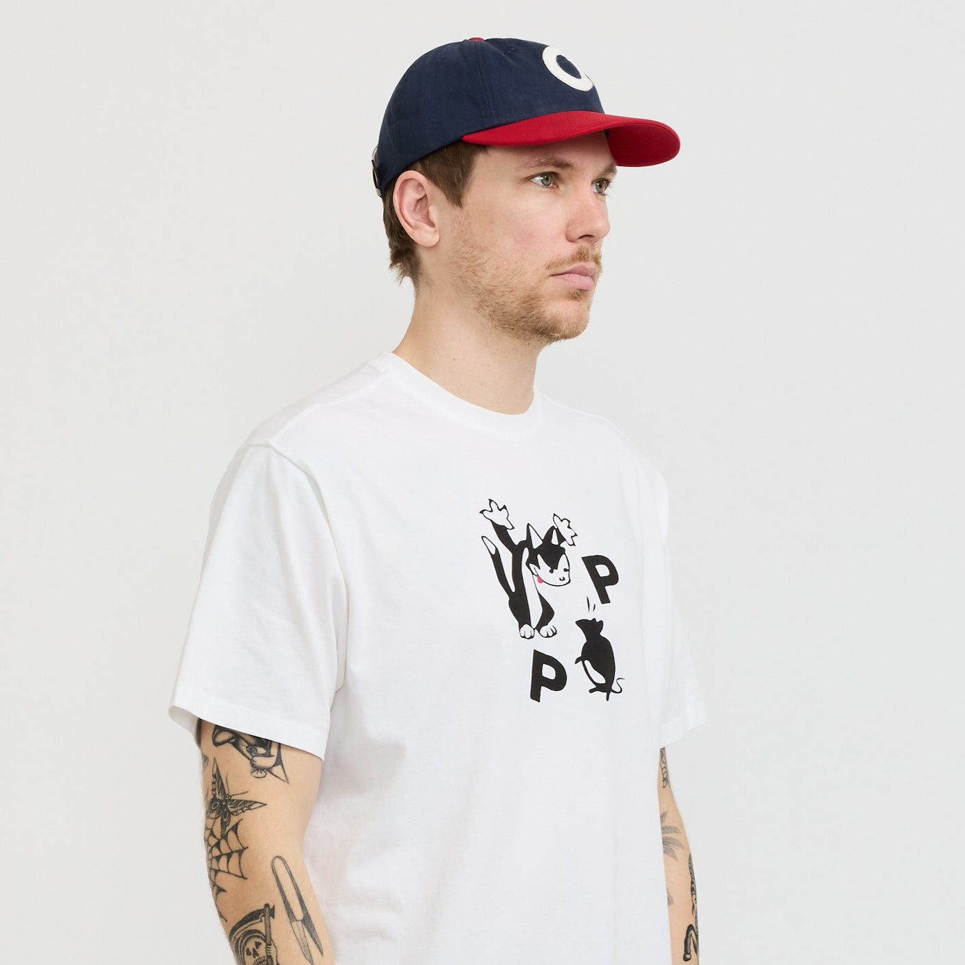O Sixpanel Hat Navy/Goji Berry