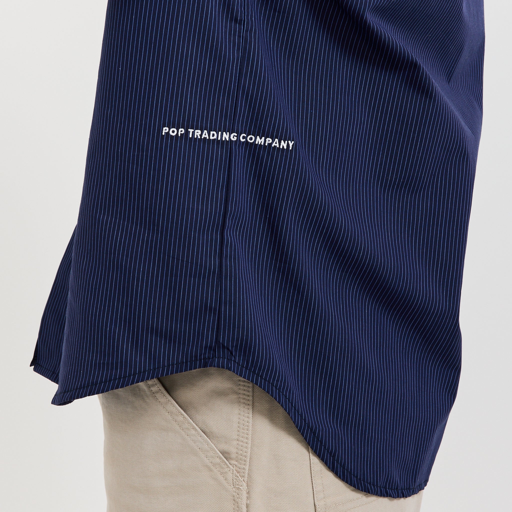 Striped Logo Shirt Navy