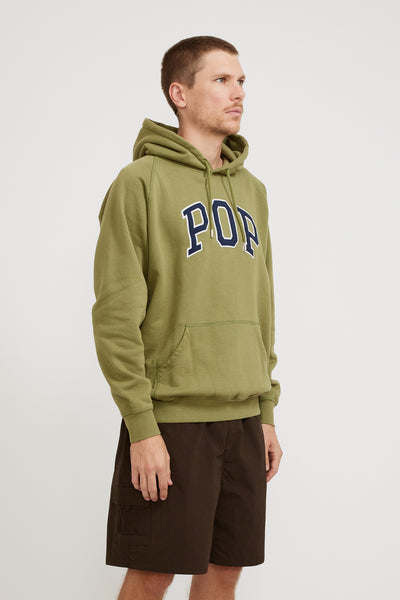 Pop Trading Company | Arch Hooded Sweat Loden Green | Maplestore