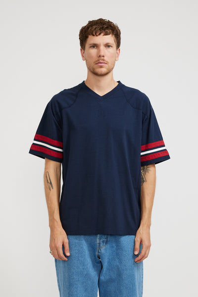 Pop Trading Company | Football T-Shirt Navy | Maplestore