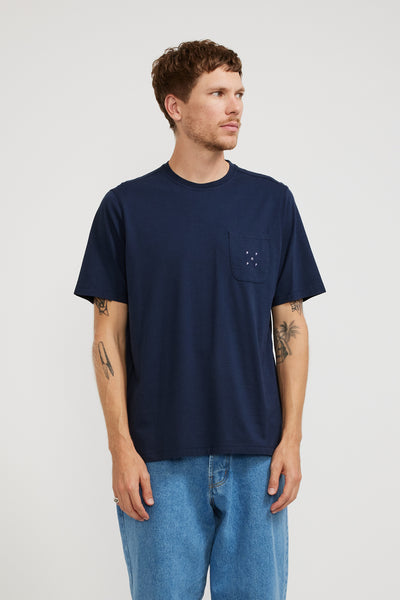 Pop Trading Company | Pocket T-Shirt Navy/Viola | Maplestore