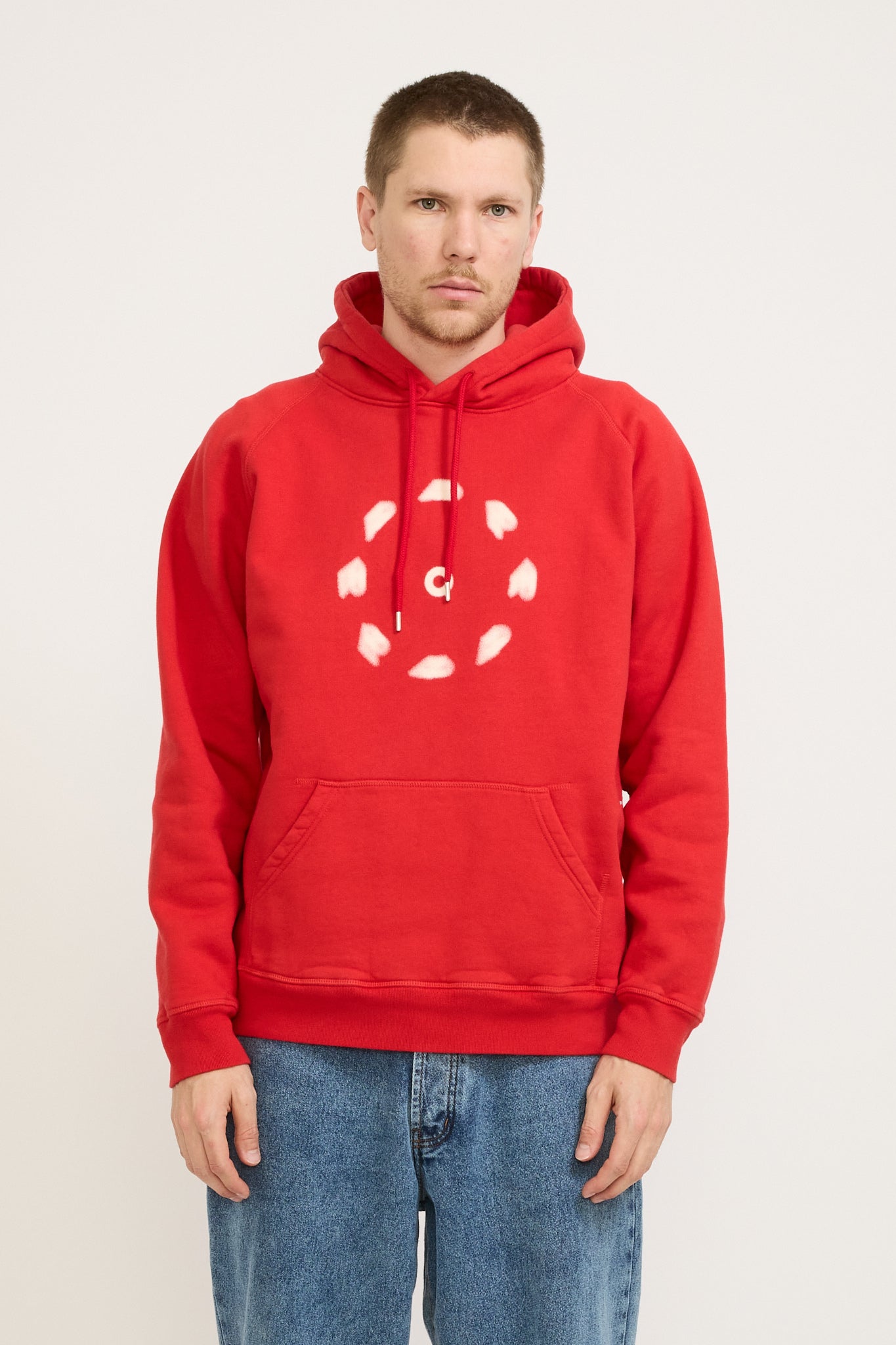 Blurred Hooded Sweat Goji Berry