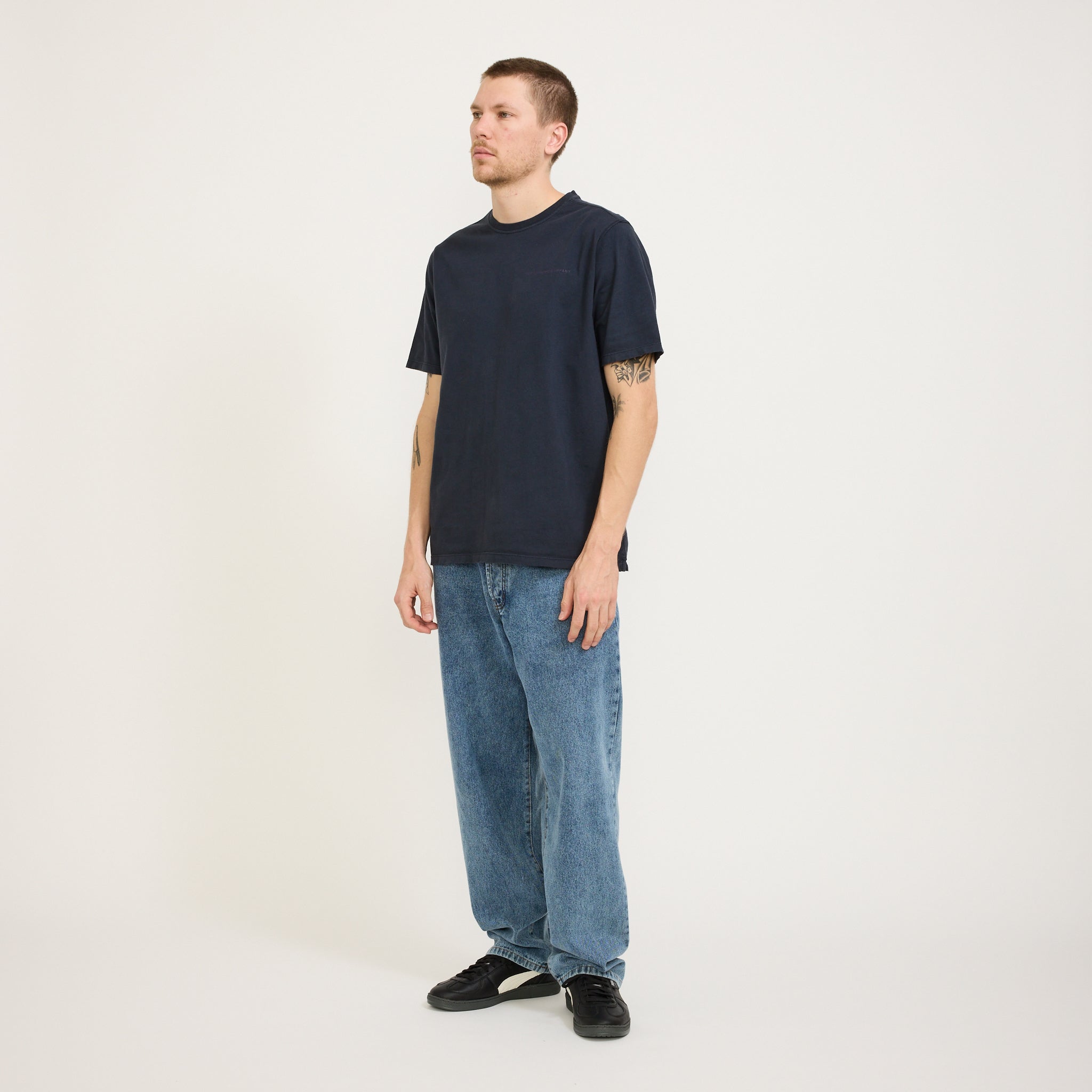 Pop Trading Company | Logo T-Shirt Washed Navy/Mysterioso | Maplestore