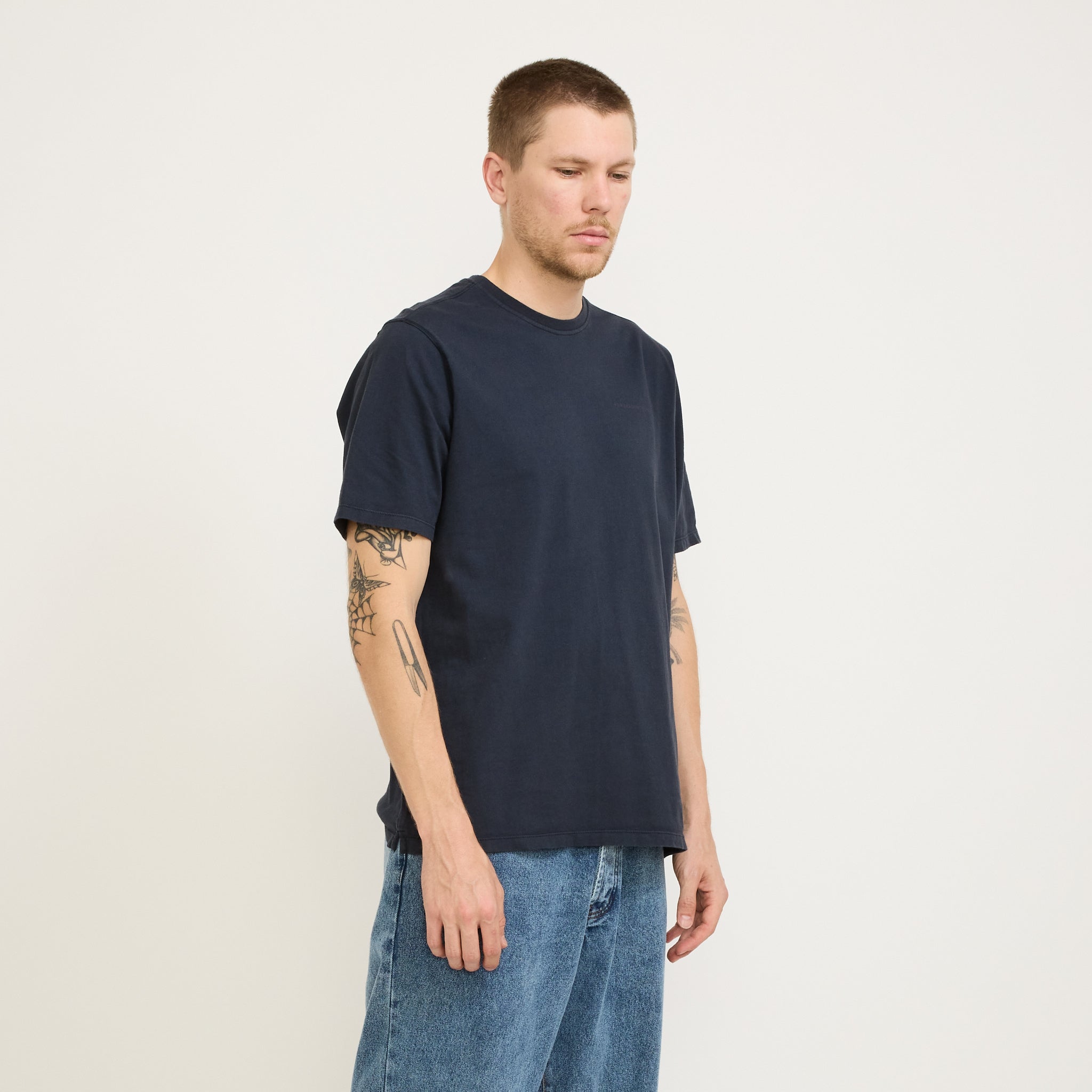Pop Trading Company | Logo T-Shirt Washed Navy/Mysterioso | Maplestore
