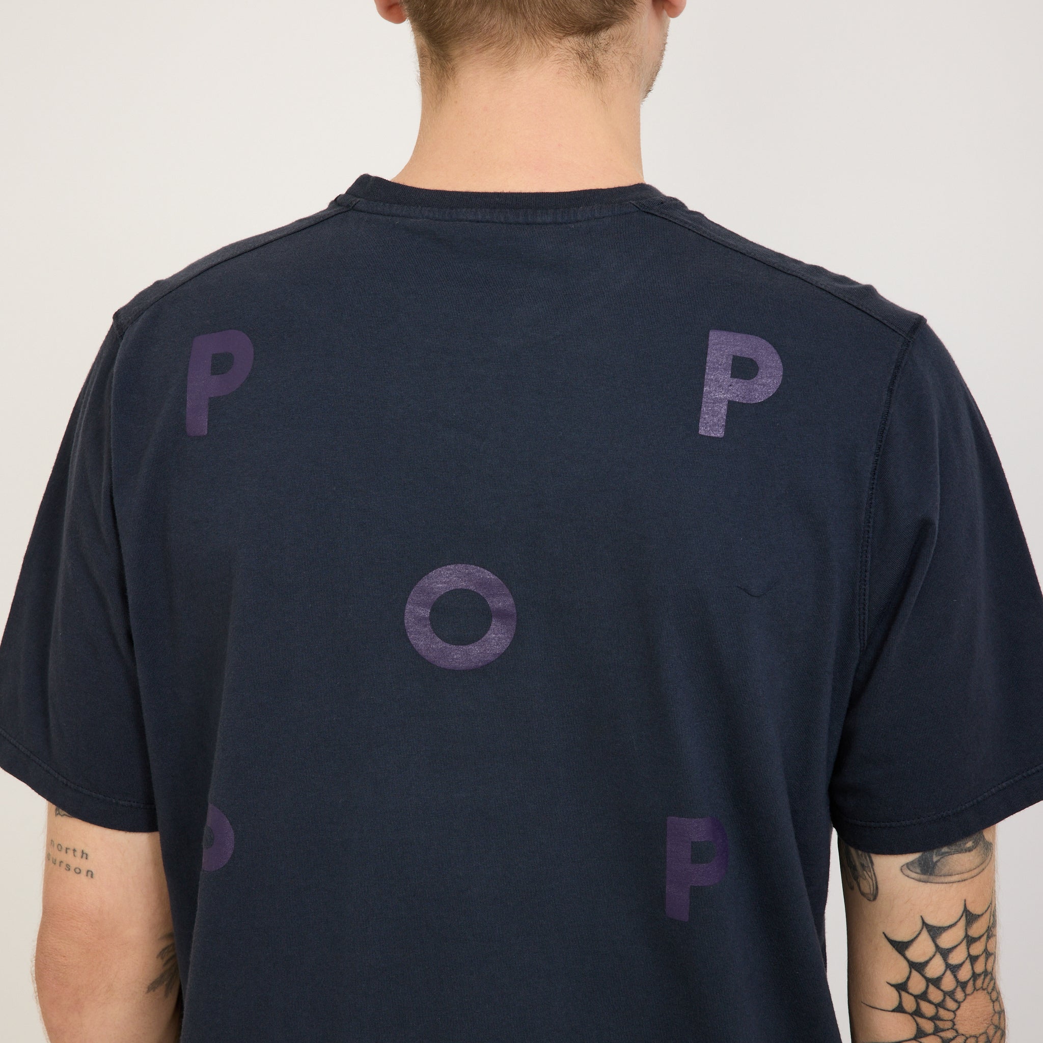 Pop Trading Company | Logo T-Shirt Washed Navy/Mysterioso | Maplestore