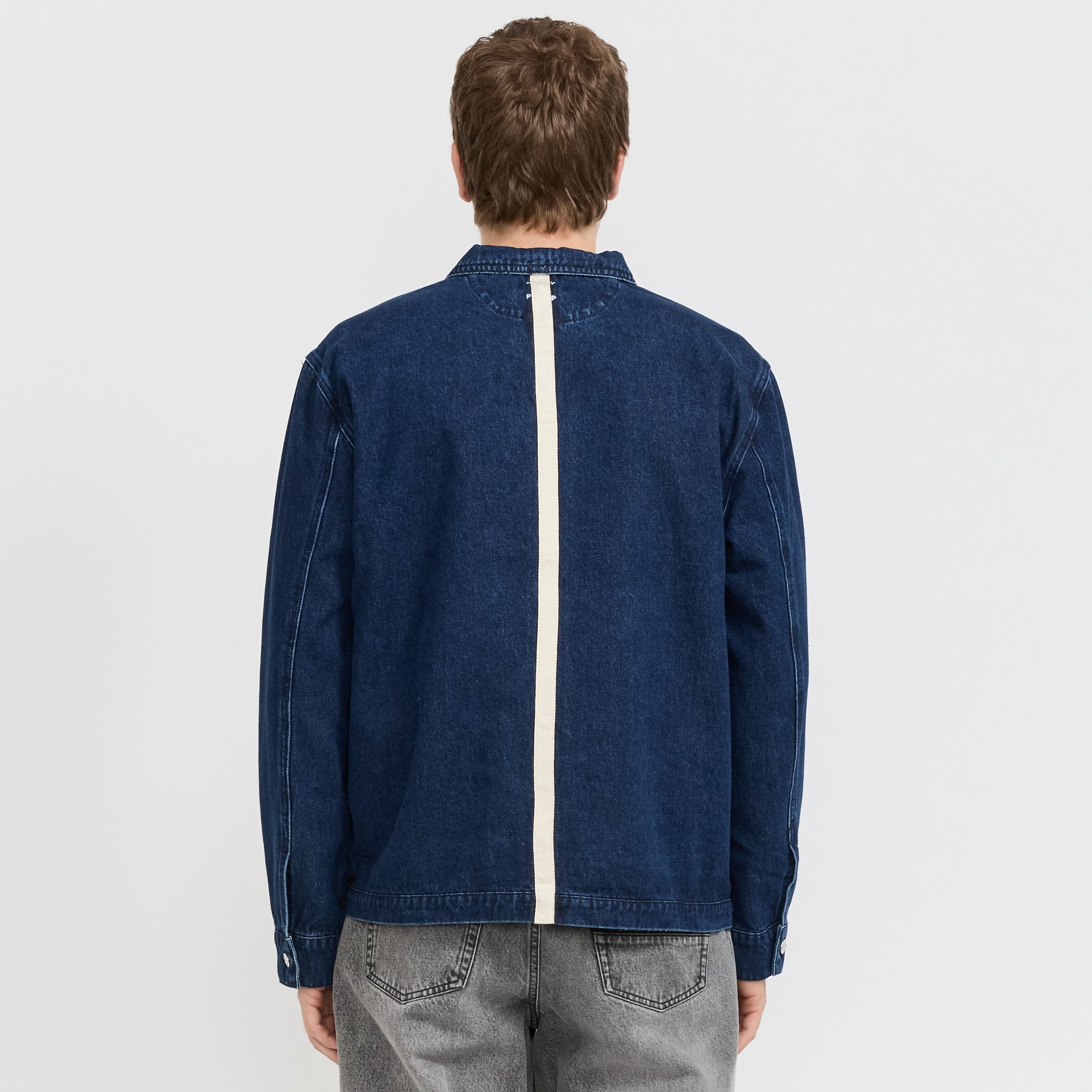 Denim Full Zip Jacket Rinsed Denim